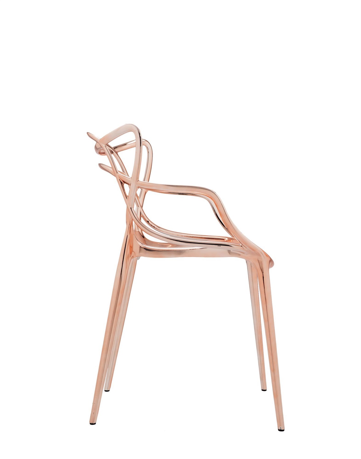 Kartell Sedia Impilabile Masters in Rame - Tecnopolimero Riciclato - Design Philippe Starck e Eugeni Quitllet