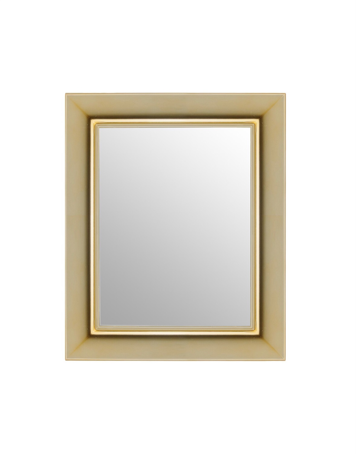 Kartell Francois Ghost Specchio da Parete Oro, PMMA, 65 x 79 cm, Design Philippe Starck