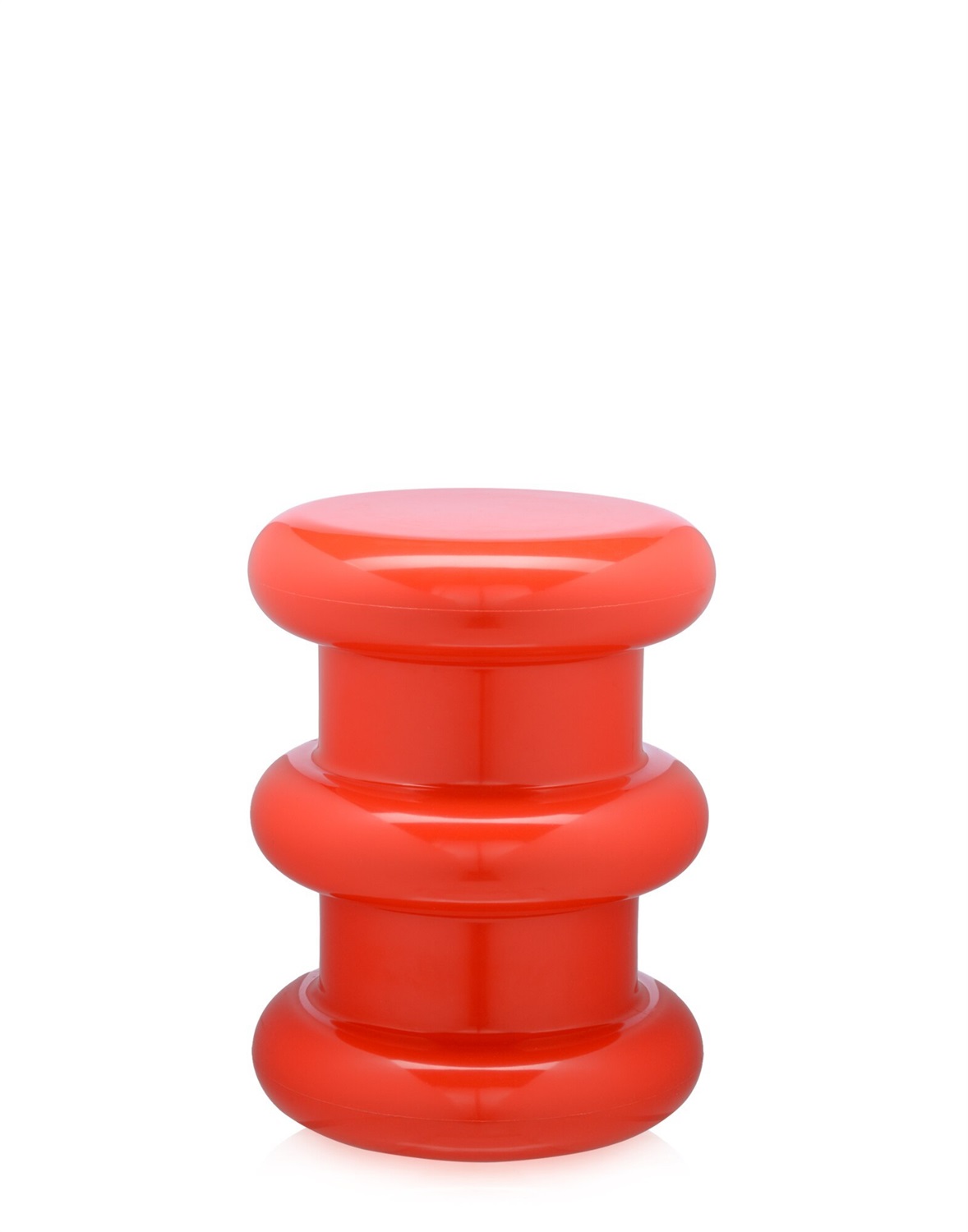 Kartell Pilastro Sgabello Rosso in Tecnopolimero, Design di Ettore Sottsass, 35 x 46 cm