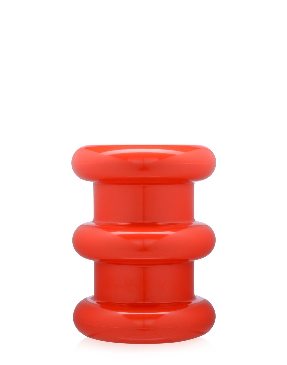 Kartell Pilastro Sgabello Rosso in Tecnopolimero, Design di Ettore Sottsass, 35 x 46 cm