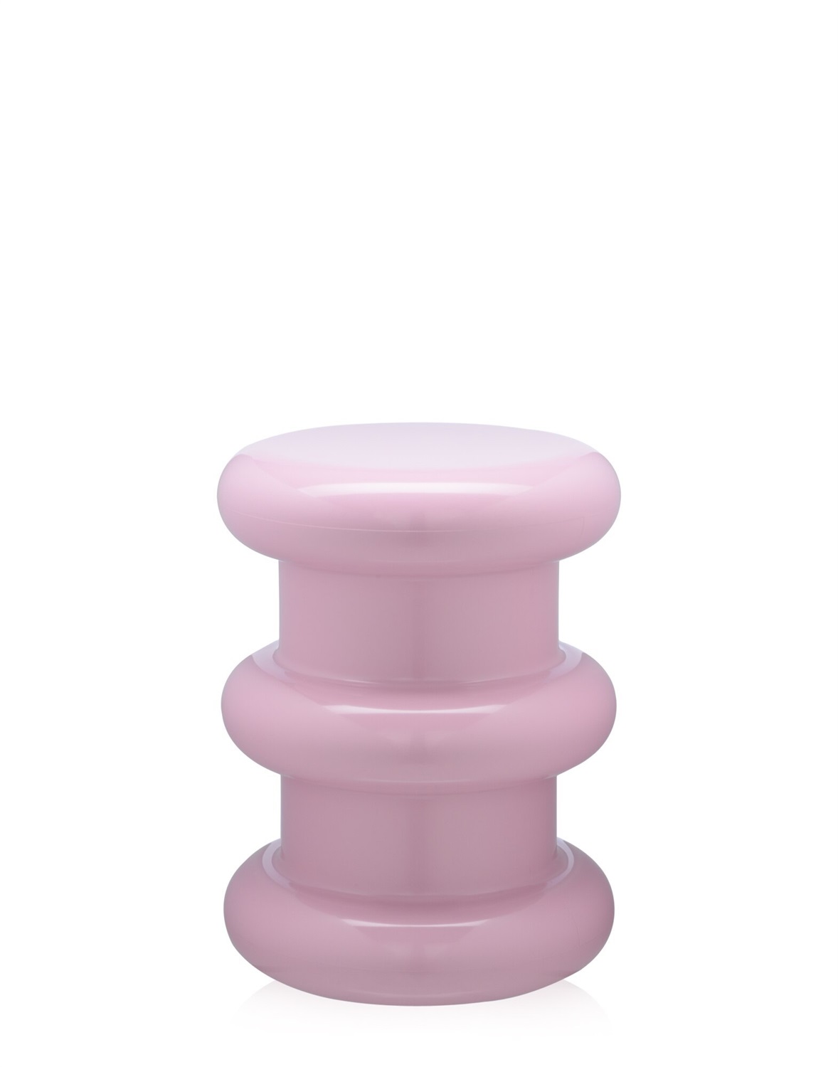 Kartell Sgabello Pilastro Rosa - Tecnopolimero termoplastico, Design di Ettore Sottsass, H 46 cm x Ø 35 cm