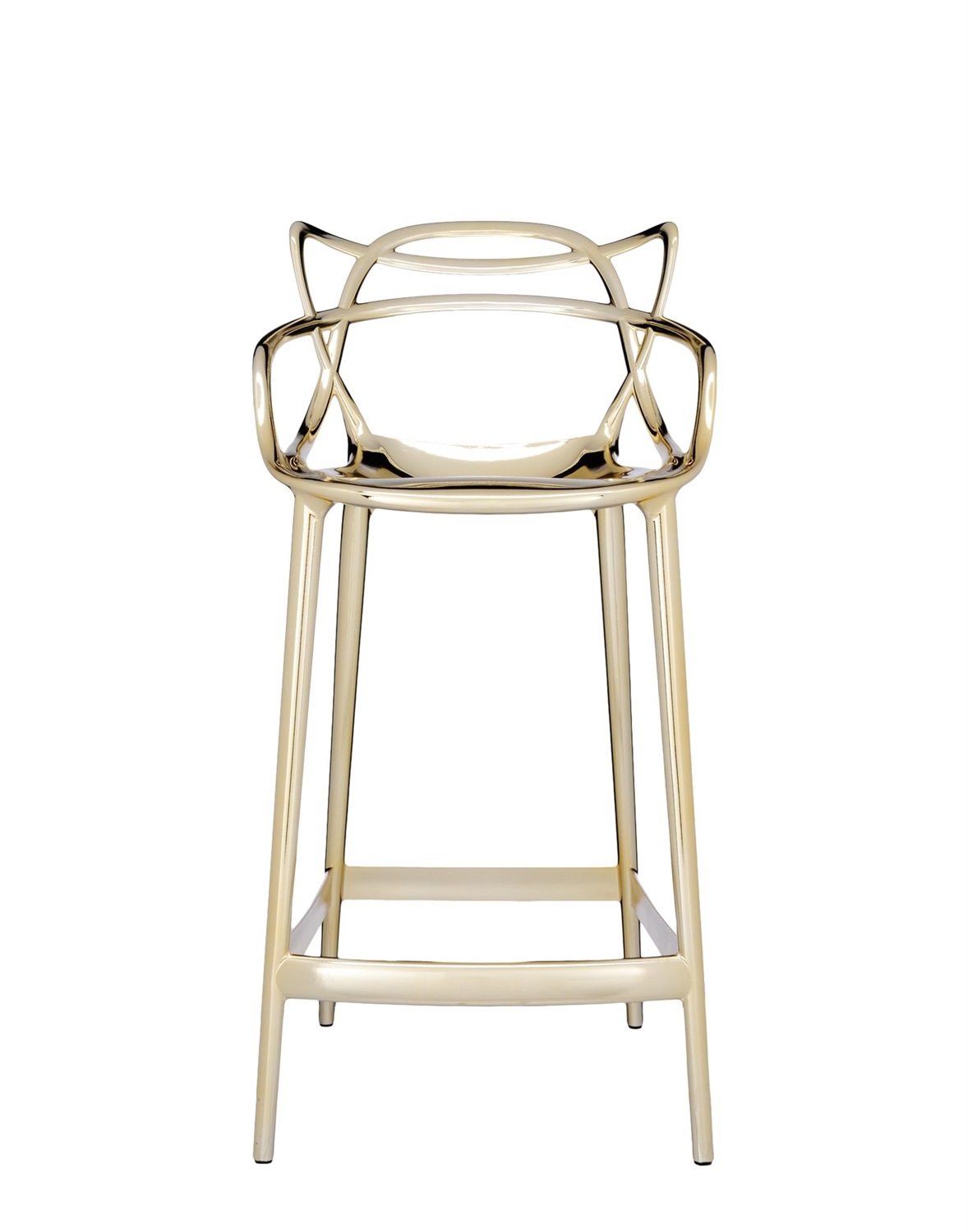 Kartell Masters Stool Sgabello Oro Metallizzato H 65 cm - Design Philippe Starck