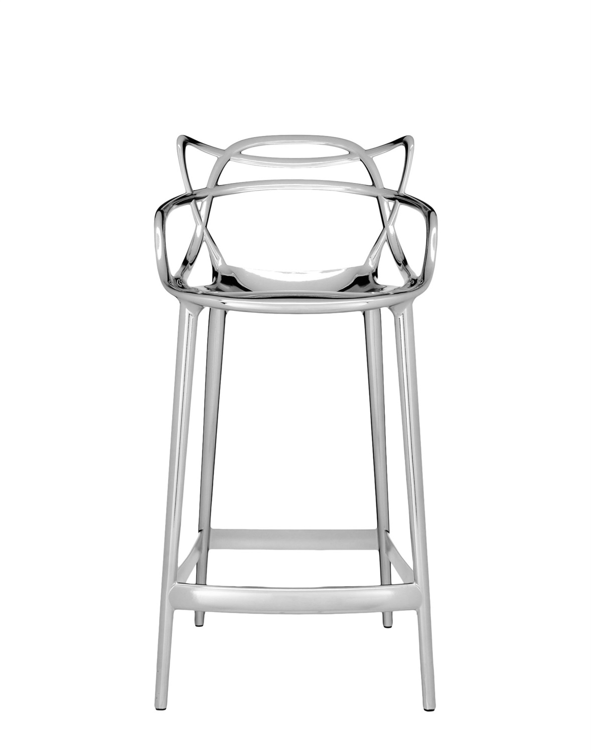 Kartell Masters Stool Sgabello H 65 cm in Polipropilene Metallizzato - Design Philippe Starck