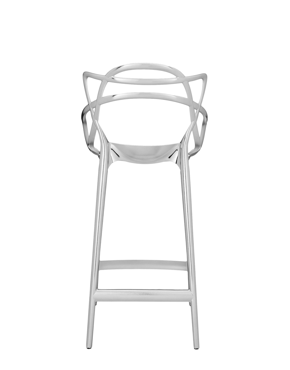 Kartell Masters Stool Sgabello H 65 cm in Polipropilene Metallizzato - Design Philippe Starck