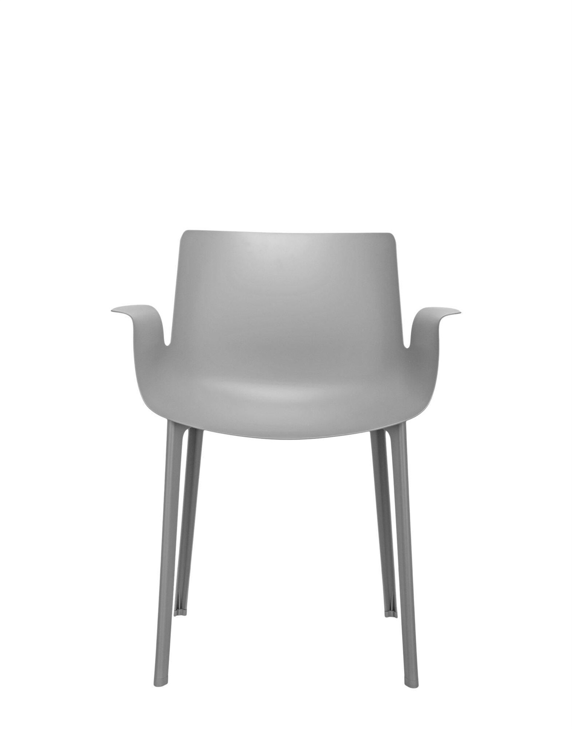 Kartell Piuma Sedia Grigia - Polimero Termoplastico con Fibre di Carbonio, Design Piero Lissoni, 62x77x54 cm