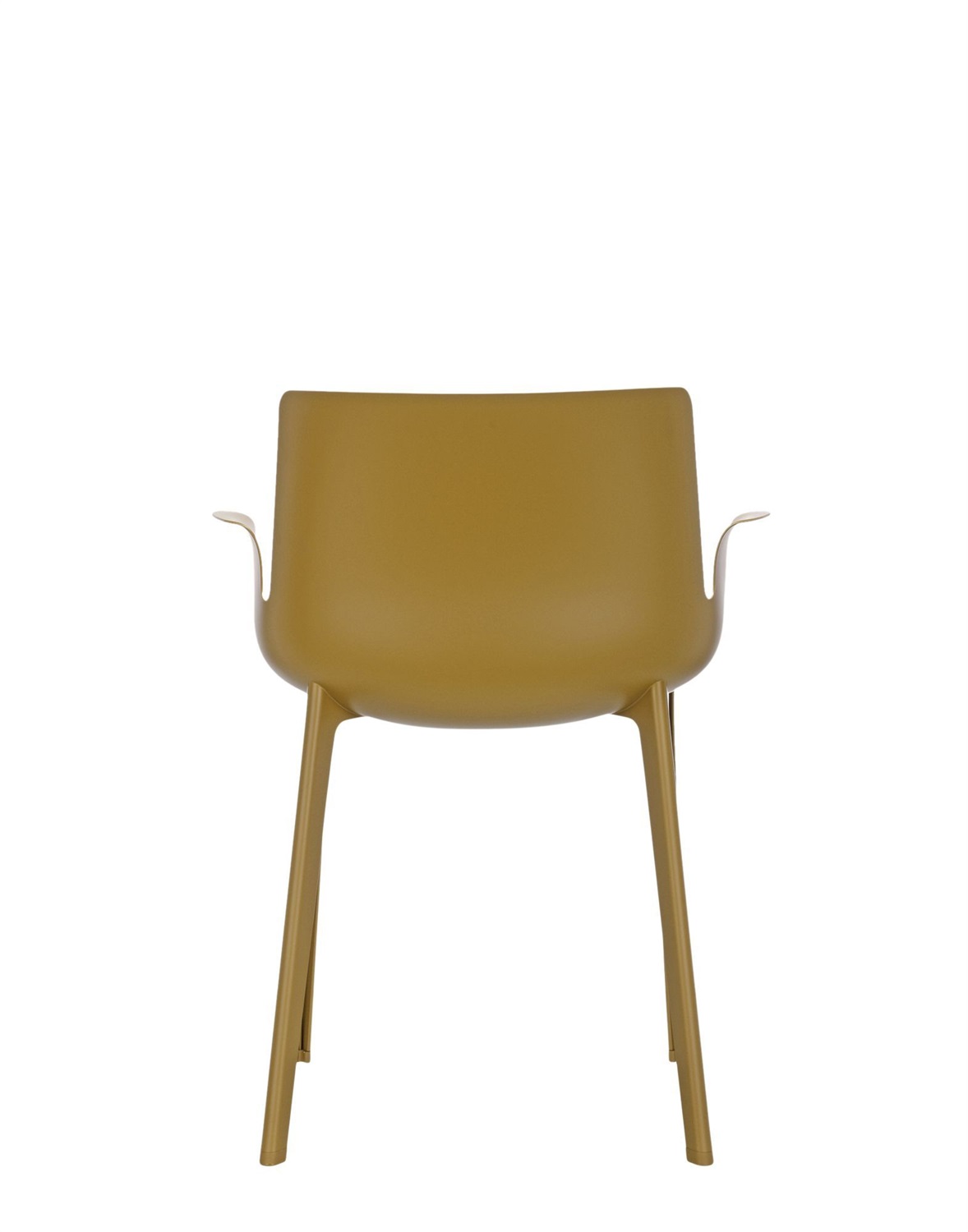 Kartell Piuma Sedia Designer Piero Lissoni in Polimero Termoplastico con Fibre di Carbonio e Trattamento Soft Touch, Senape, 62x77x54 cm
