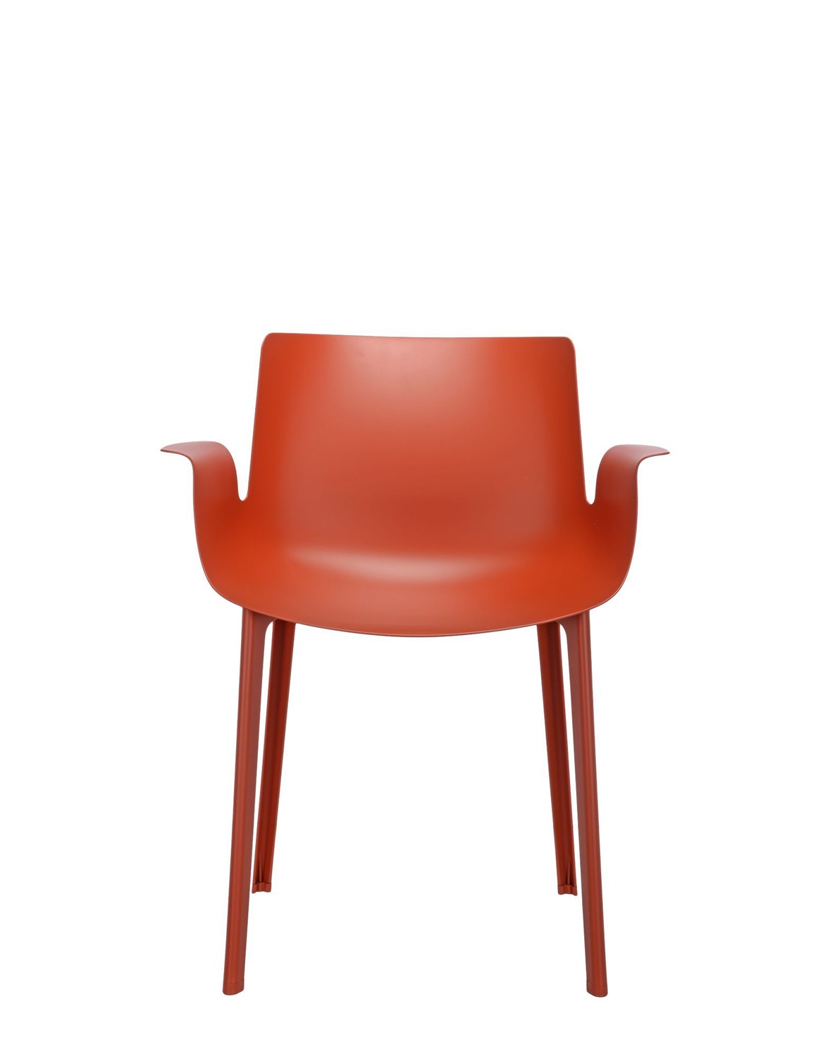 Kartell Piuma Sedia - Polimero termoplastico con Fibre di Carbonio, Soft Touch, Arancio Ruggine, 62x77x54 cm, Design Piero Lissoni