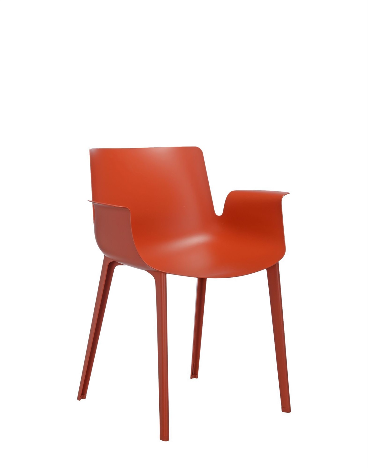 Kartell Piuma Sedia - Polimero termoplastico con Fibre di Carbonio, Soft Touch, Arancio Ruggine, 62x77x54 cm, Design Piero Lissoni