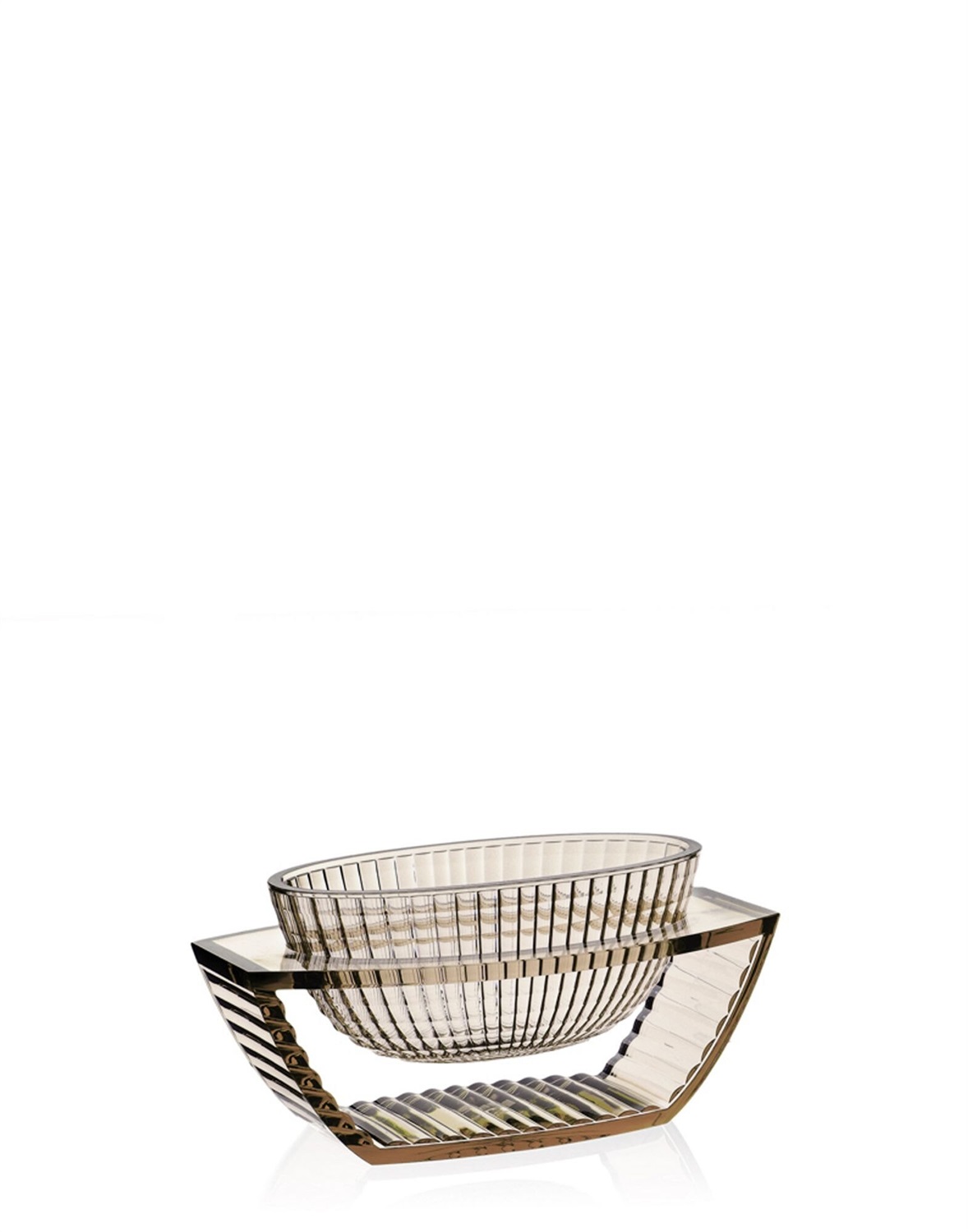 Kartell U Shine Centrotavola Verde - Design Eugeni Quitllet, PMMA Trasparente, 29x14x15 cm
