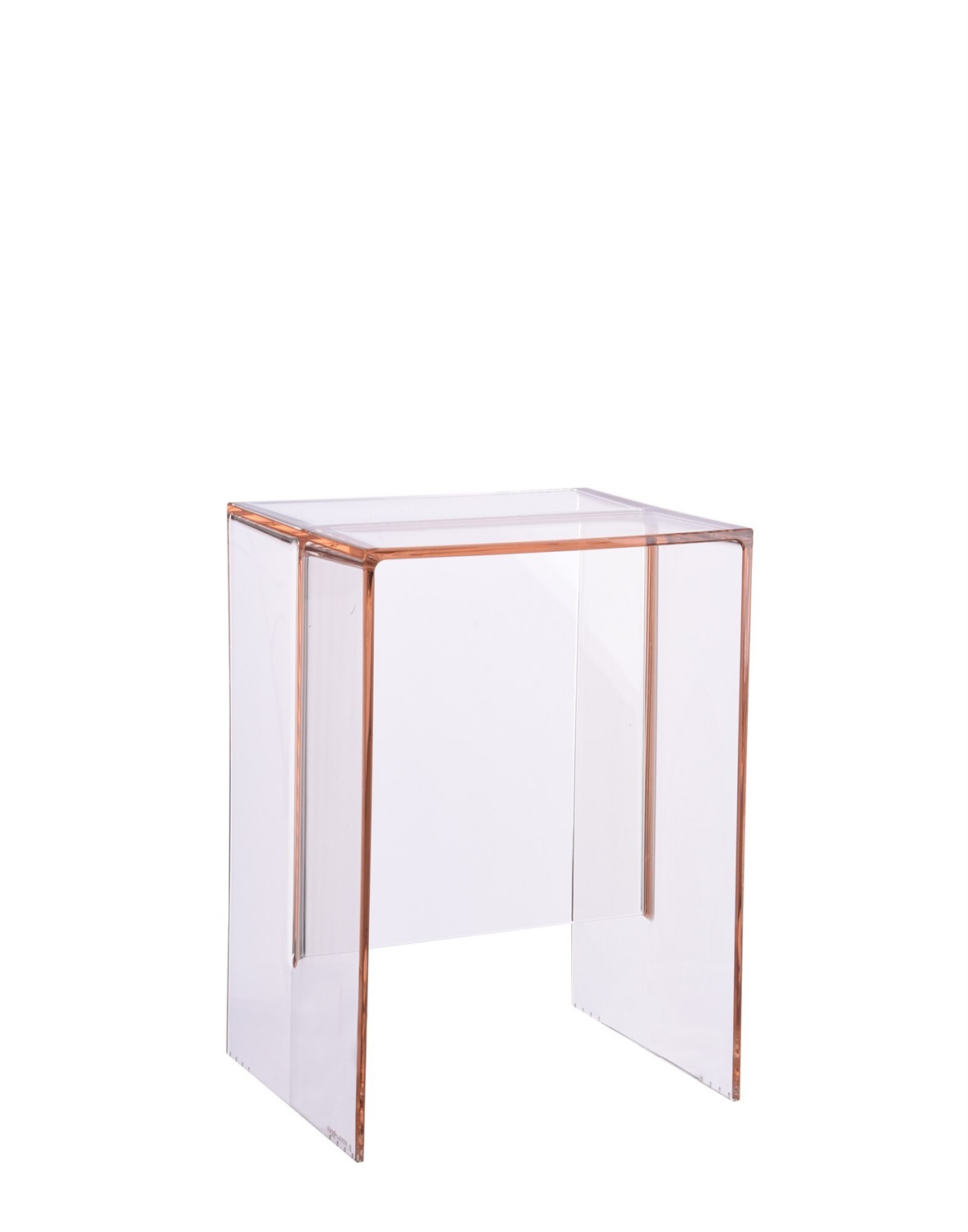Kartell Max-Beam Tavolino/Sgabello Rosa - Design di Ludovica e Roberto Palomba, 33x27x47 cm, in PMMA