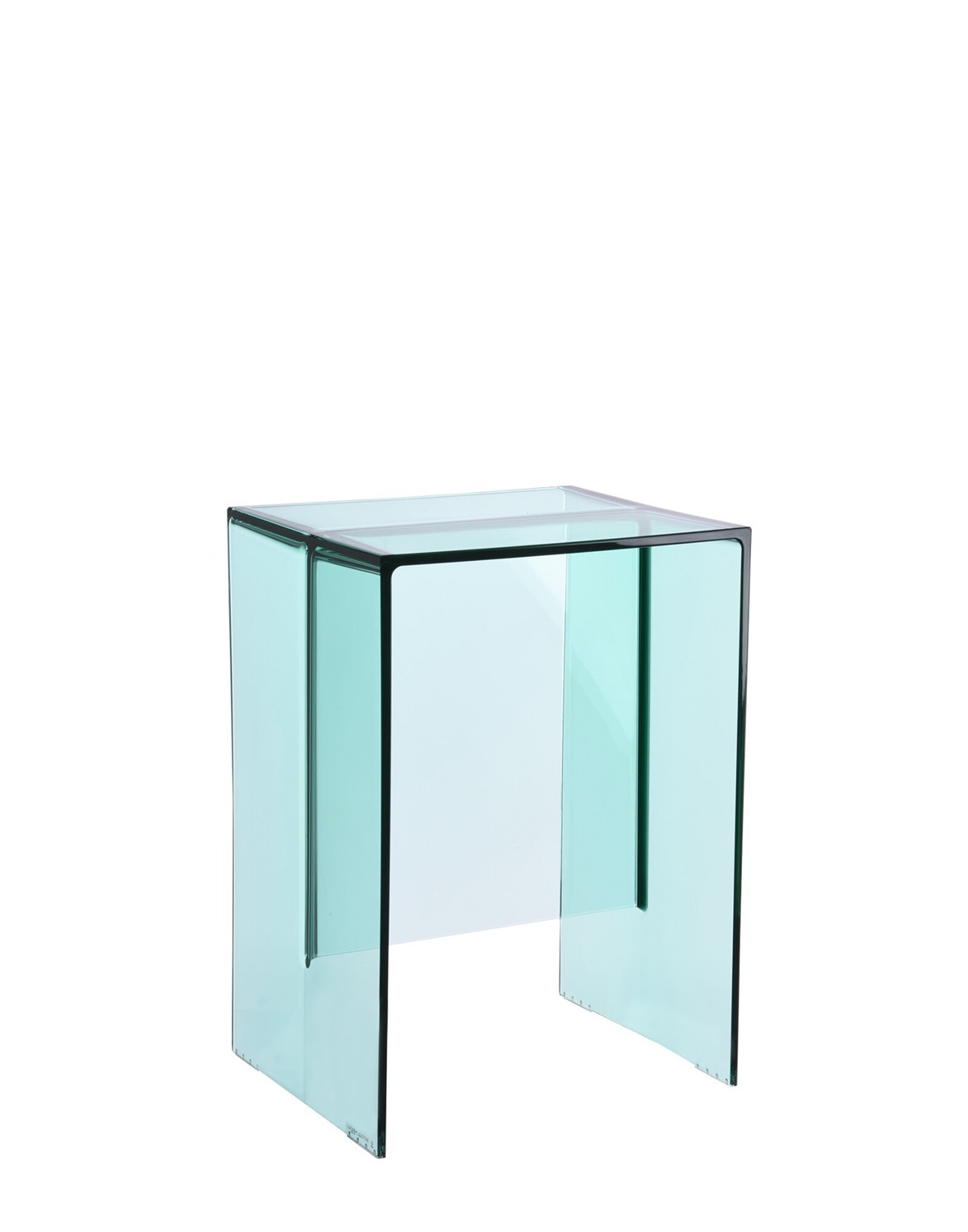 Kartell Max-Beam Sgabello/Tavolino in PMMA Verde - Design di Ludovica e Roberto Palomba, 27 x 33 x 47 cm