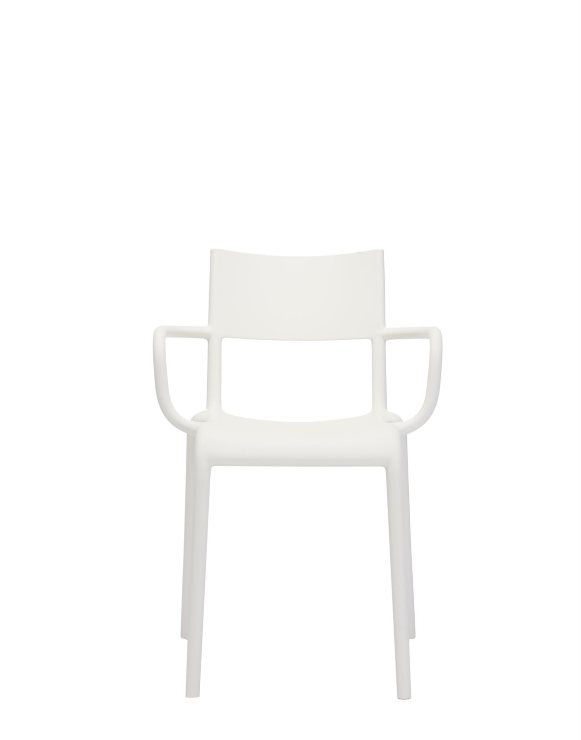 Kartell Generic A Sedia - Design Philippe Starck, Bianco, Set da 2, Impilabile, 52.5 x 79 x 52 cm