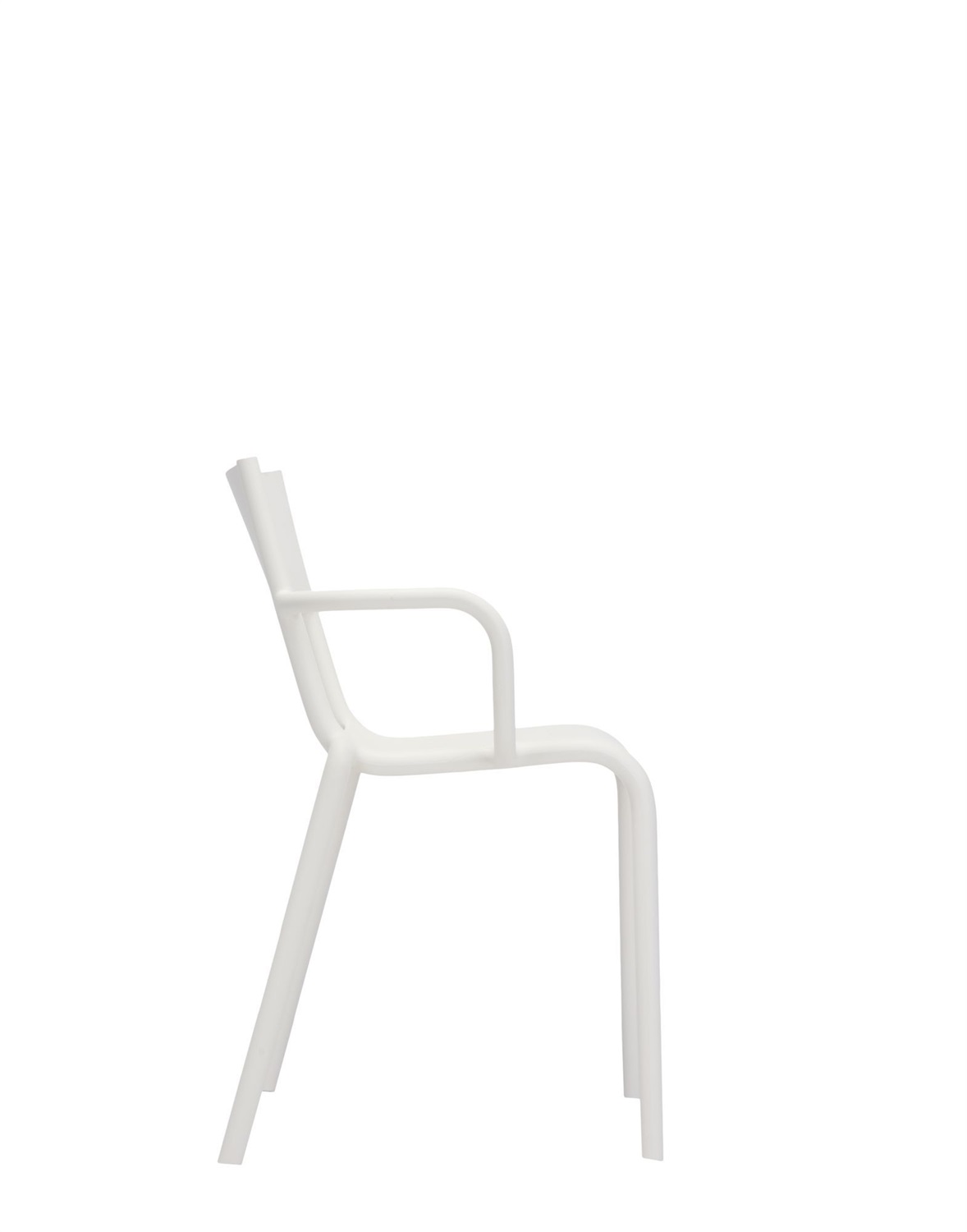 Kartell Generic A Sedia - Design Philippe Starck, Bianco, Set da 2, Impilabile, 52.5 x 79 x 52 cm