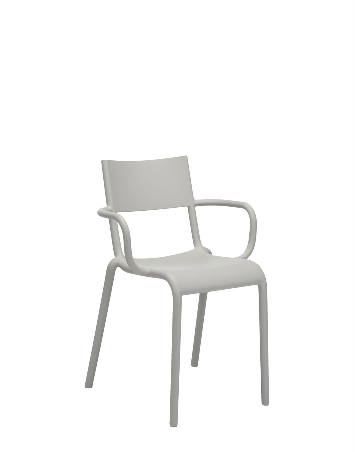 Kartell Generic A Sedia - Design Philippe Starck, Polipropilene, Grigio, Impilabile, 52.2 x 52 x 79 cm