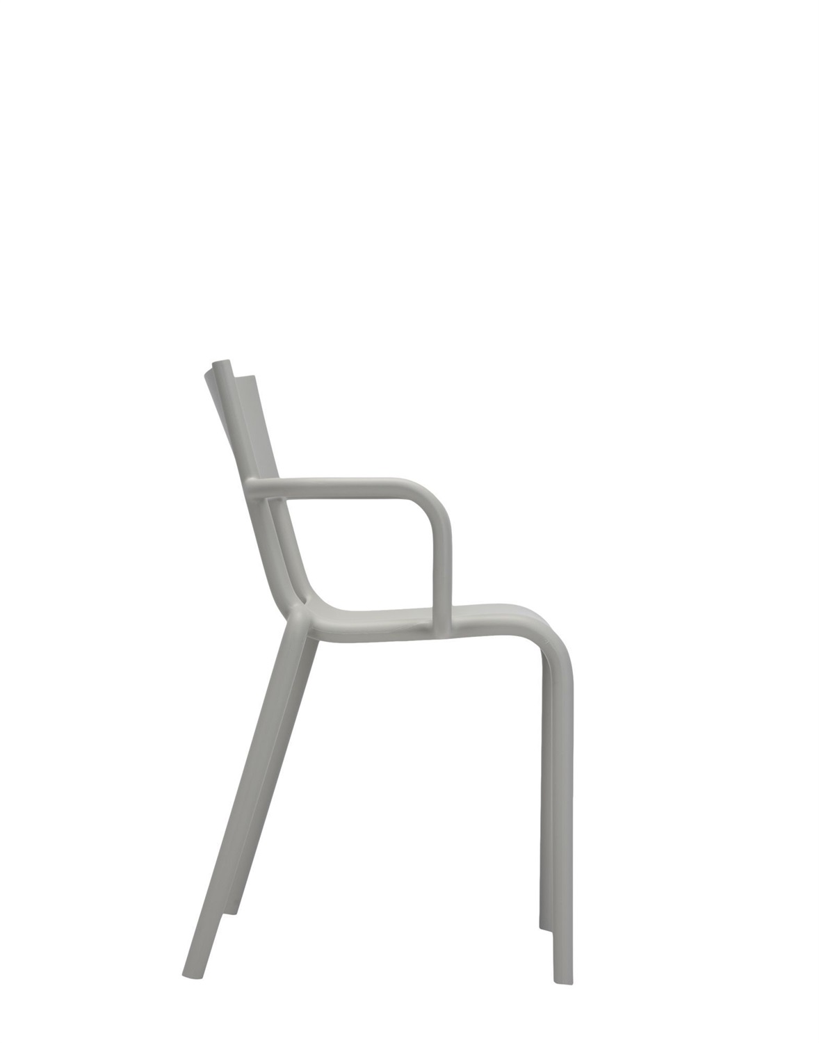 Kartell Generic A Sedia - Design Philippe Starck, Polipropilene, Grigio, Impilabile, 52.2 x 52 x 79 cm