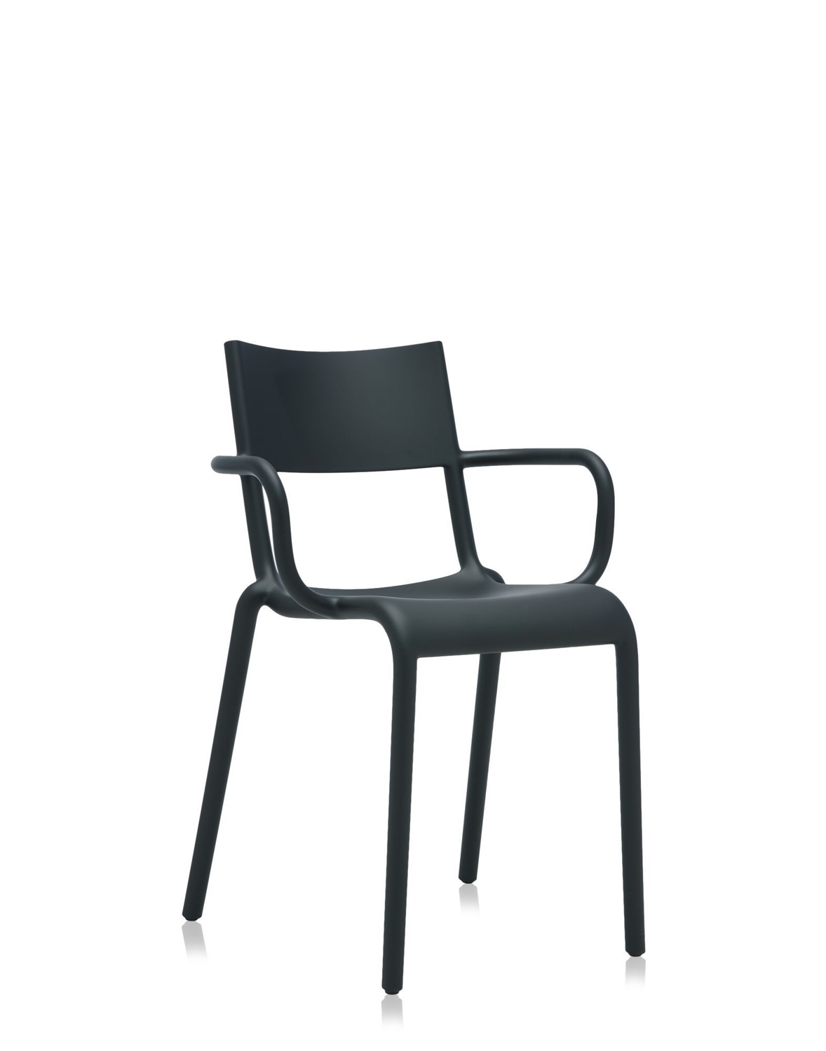 Kartell Generic A Sedia Impilabile - Nero - Polipropilene - Design Philippe Starck - Dimensioni 52.5 x 52 x 79 cm