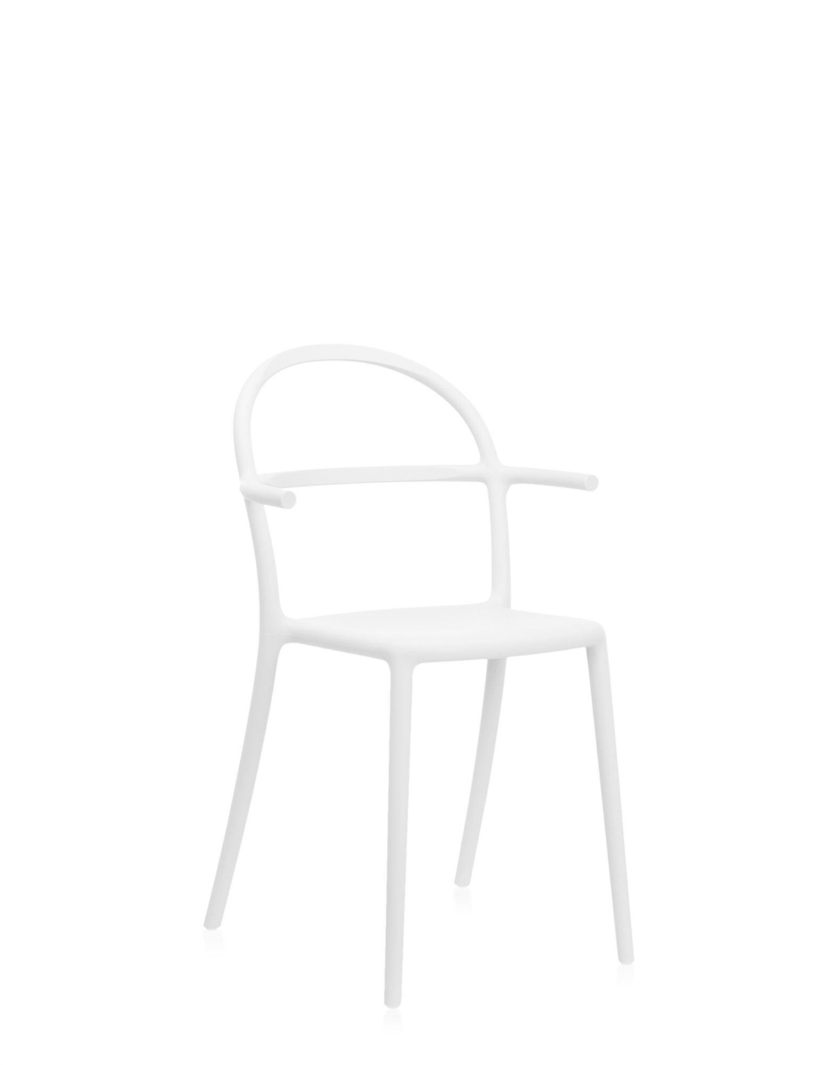 Kartell Generic C - Set da 2 sedie impilabili in Polipropilene Bianco - Design Philippe Starck