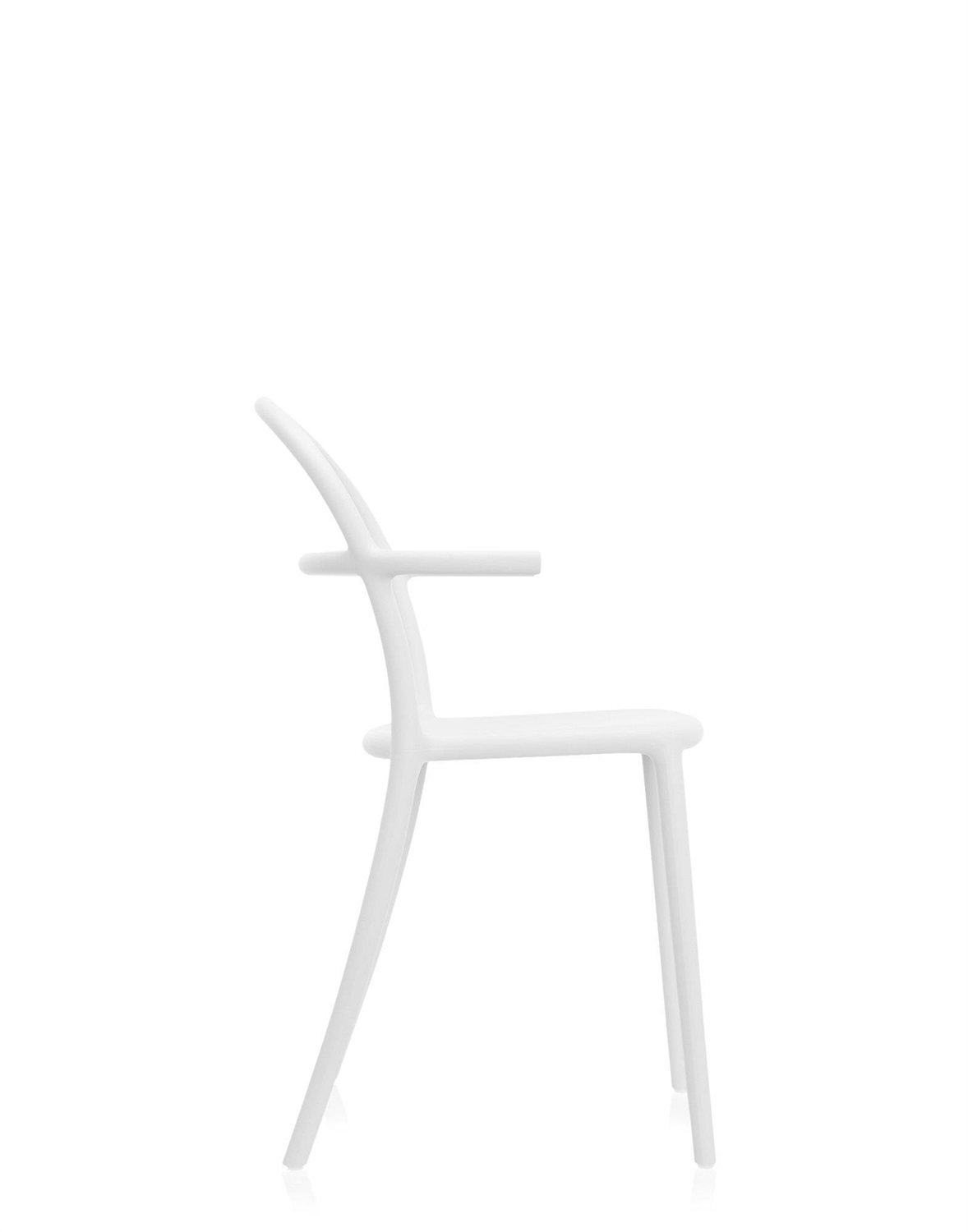 Kartell Generic C - Set da 2 sedie impilabili in Polipropilene Bianco - Design Philippe Starck