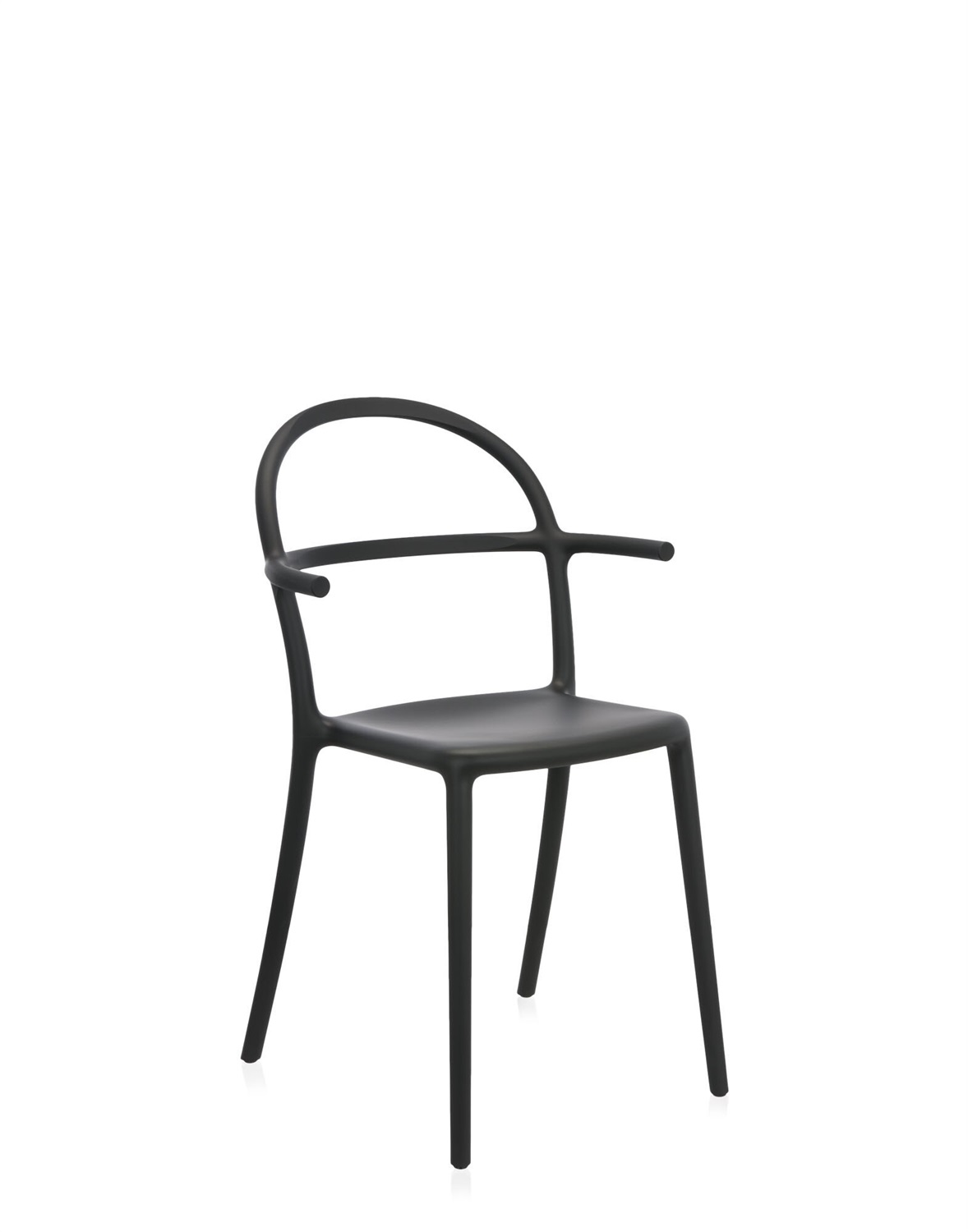 Kartell Generic C Sedia Impilabile Nero - Design Philippe Starck, 52 x 83.5 x 51 cm, Set da 2
