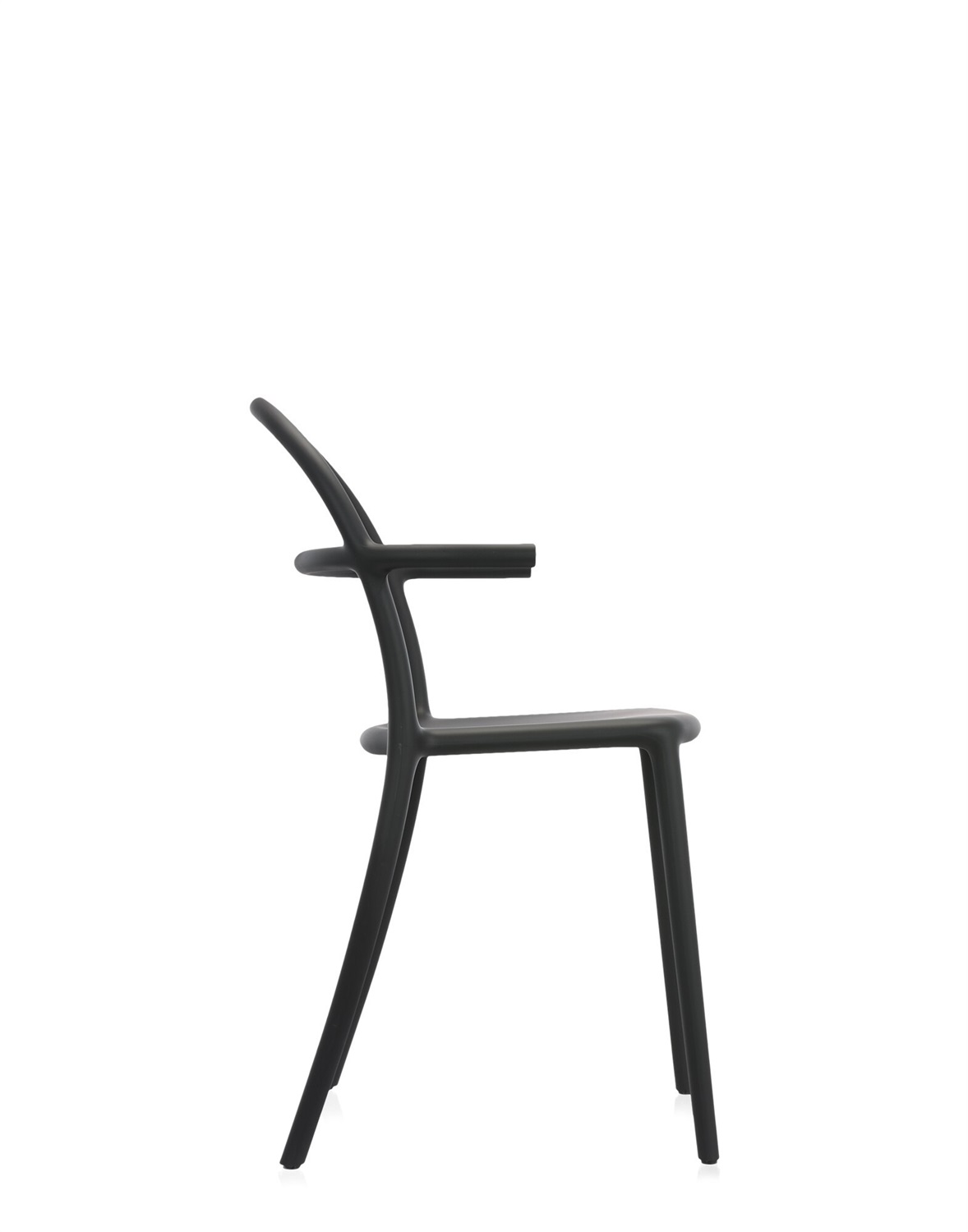 Kartell Generic C Sedia Impilabile Nero - Design Philippe Starck, 52 x 83.5 x 51 cm, Set da 2