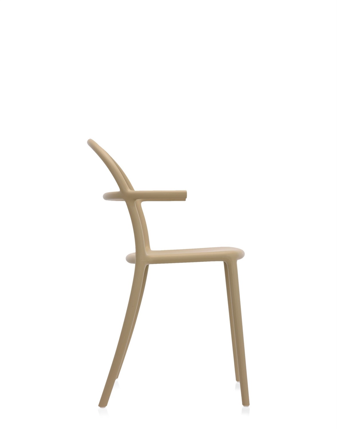Kartell Generic C Poltrona Impilabile Beige - Design Philippe Starck - 52 x 83.5 x 51 cm