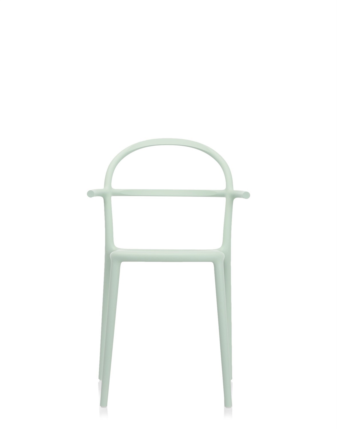 Kartell Generic C Sedia da Ristorante e Sala da Pranzo - Verde Salvia, Design Philippe Starck, Set da 2, Impilabile, Indoor/Outdoor