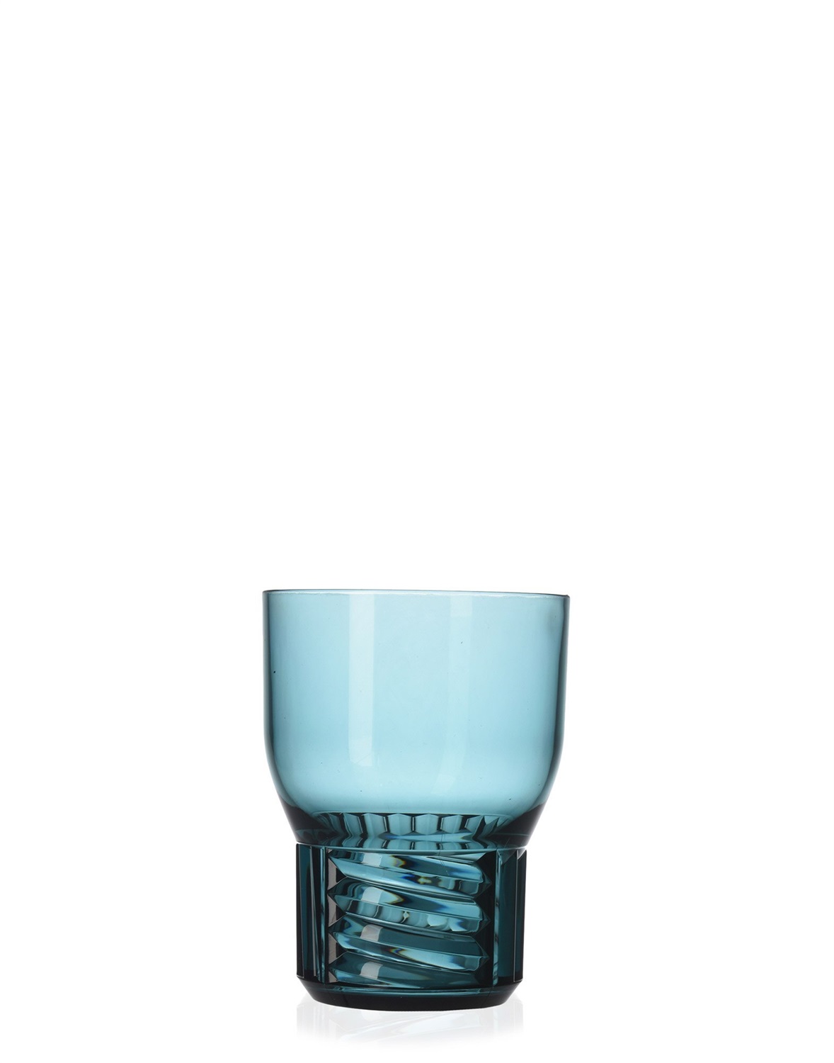 Kartell Trama Bicchiere da Vino Azzurro - Set da 4, Design Patricia Urquiola, Materiale Tecnopolimero, Dimensioni 8.5 x 11 cm