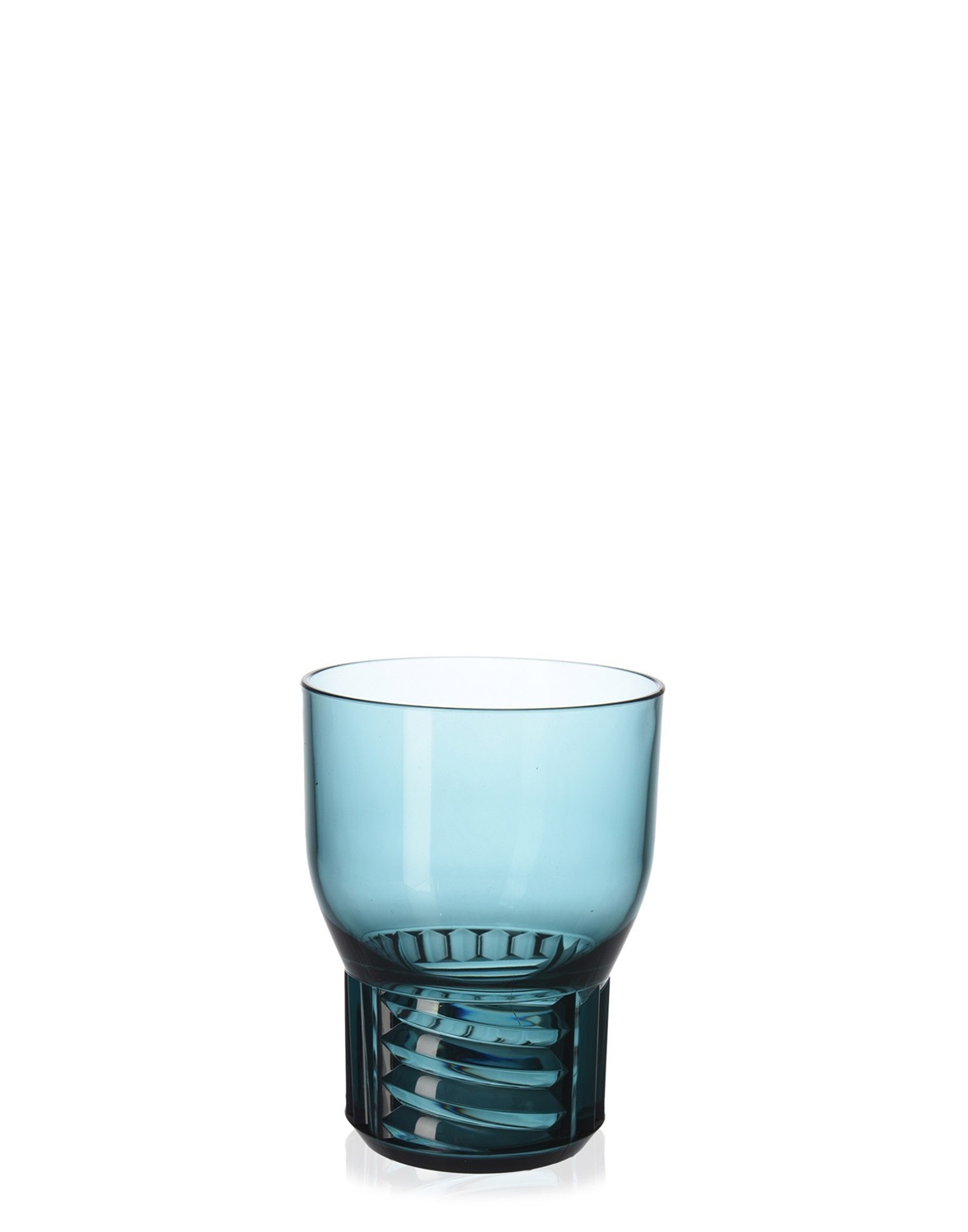 Kartell Trama Bicchiere da Vino Azzurro - Set da 4, Design Patricia Urquiola, Materiale Tecnopolimero, Dimensioni 8.5 x 11 cm