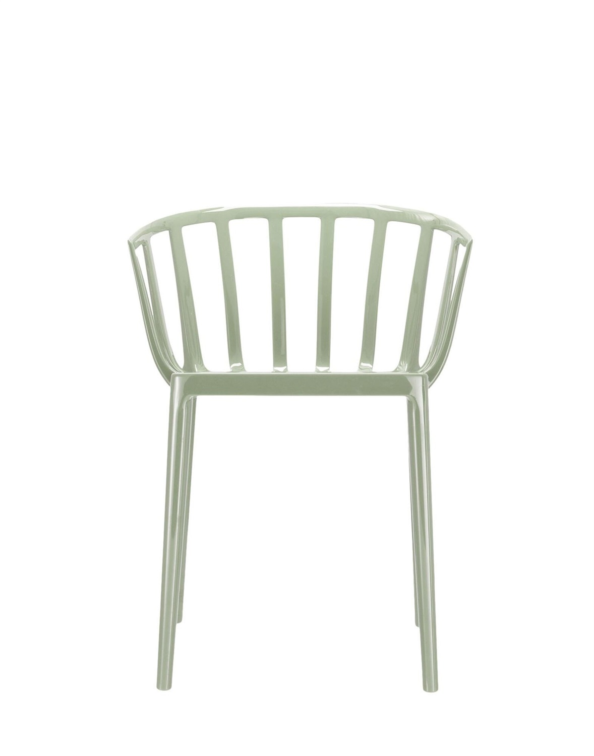 Kartell 5806 Poltrona Impilabile Venice Verde Salvia in Policarbonato - Design Philippe Starck - Set da 2
