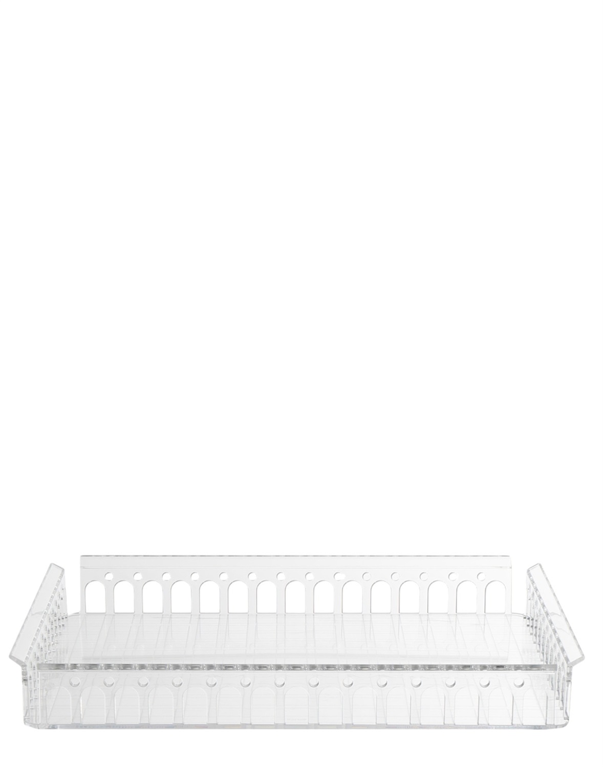 Kartell Vassoio Piazza Trasparente Cristallo - Design Fabio Novembre, 48 x 37 x 6 cm