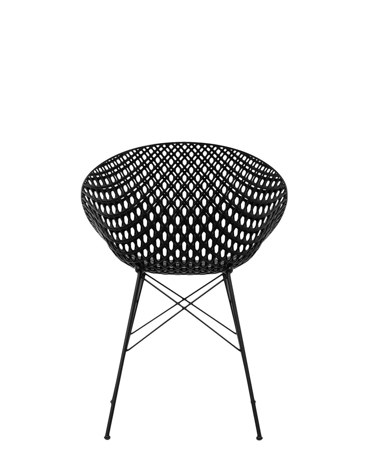 Kartell Sedia Smatrik - Design Tokujin Yoshioka - Nero - Policarbonato - H 77 cm, L 61 cm, P 55 cm, H seduta 44 cm