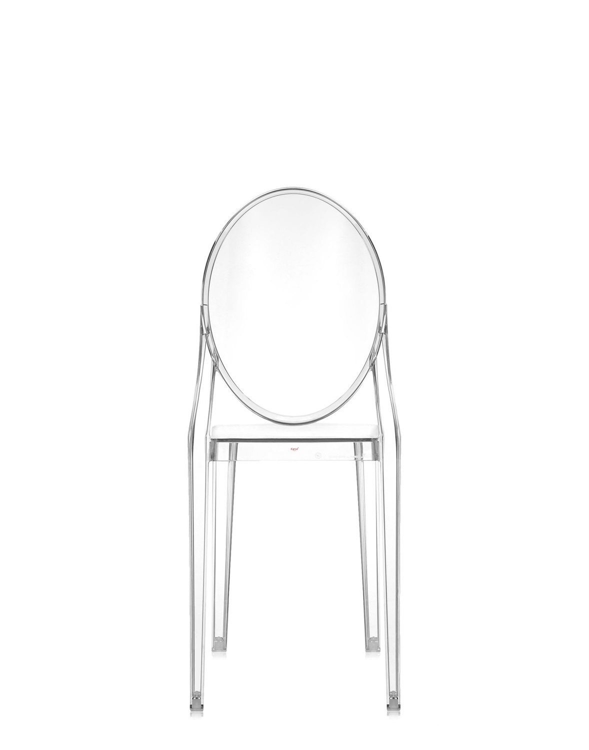 Kartell Victoria Ghost - Set da 4 Sedie Impilabili in Policarbonato Trasparente - Design Philippe Starck