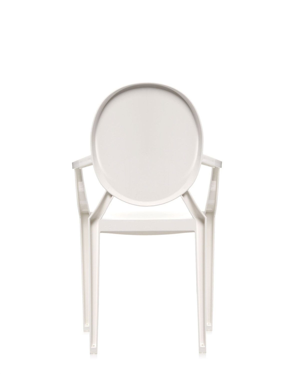Kartell Louis Ghost Sedia Impilabile in Policarbonato Bianco Lucido - Design Philippe Starck