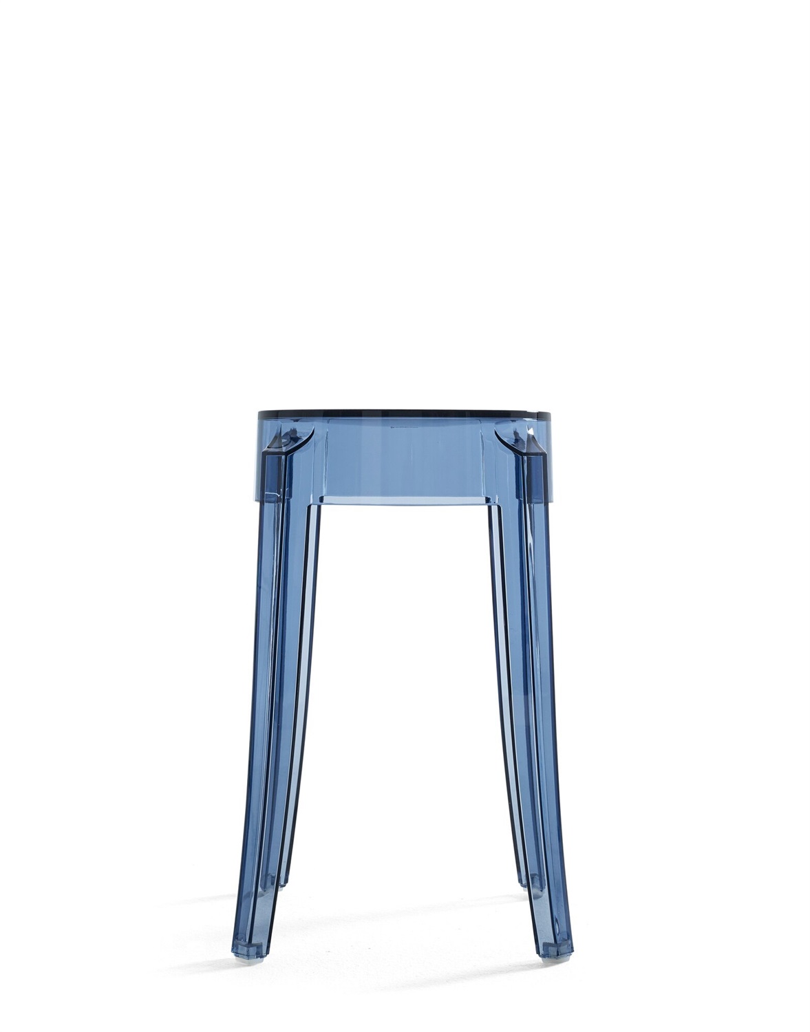KARTELL Sgabello Charles Ghost - Altezza 46 cm, Design Philippe Starck, Policarbonato Trasparente, Impilabile