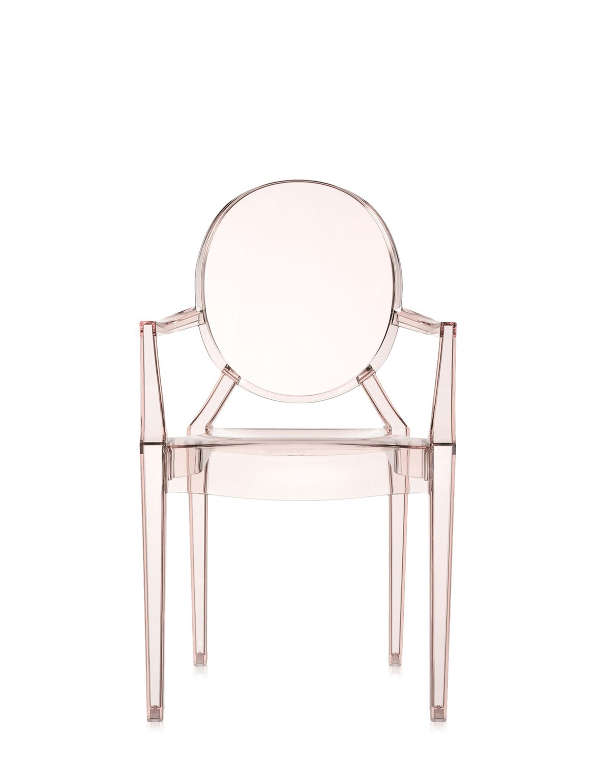 Kartell Poltrona Impilabile Louis Ghost Arancione in Policarbonato - Design Philippe Starck