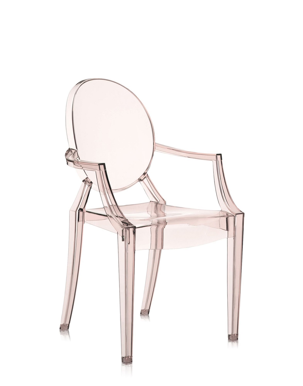 Kartell Poltrona Impilabile Louis Ghost Arancione in Policarbonato - Design Philippe Starck