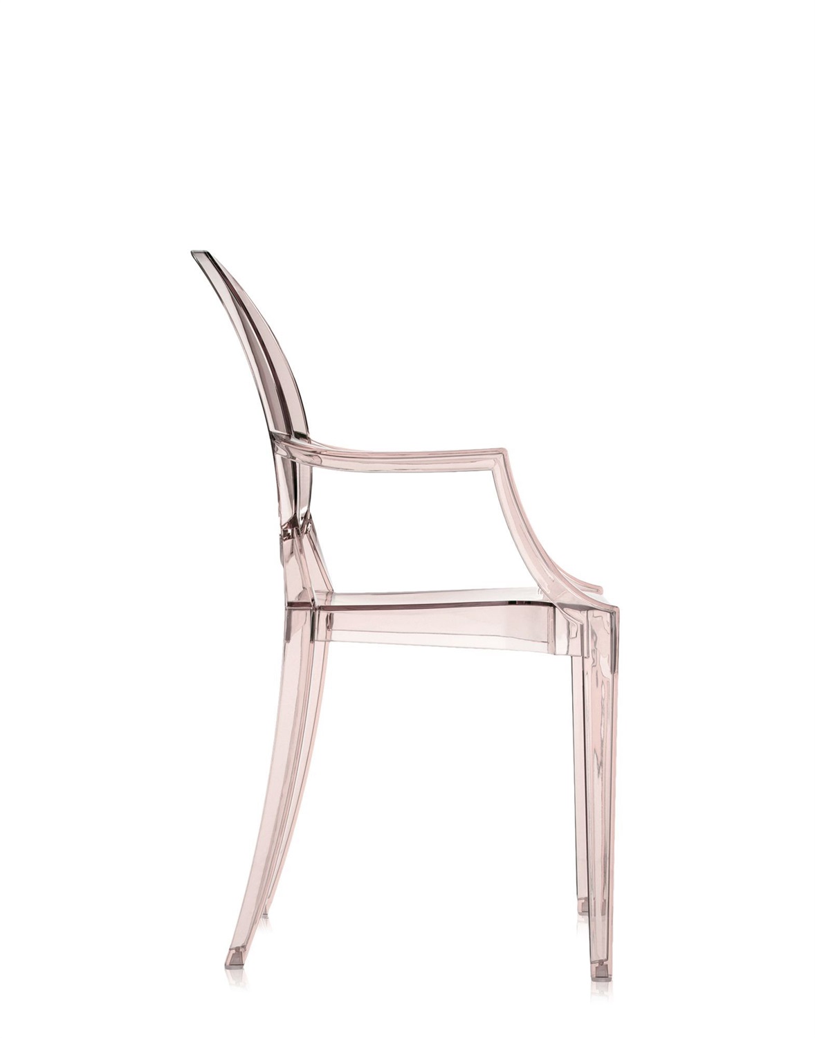 Kartell Poltrona Impilabile Louis Ghost Arancione in Policarbonato - Design Philippe Starck