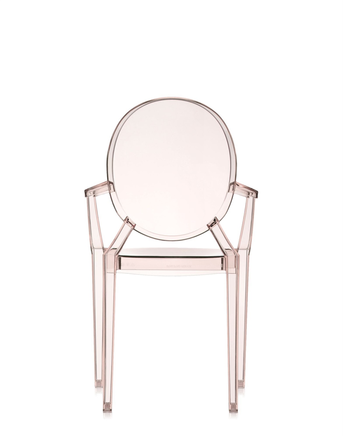 Kartell Poltrona Impilabile Louis Ghost Arancione in Policarbonato - Design Philippe Starck