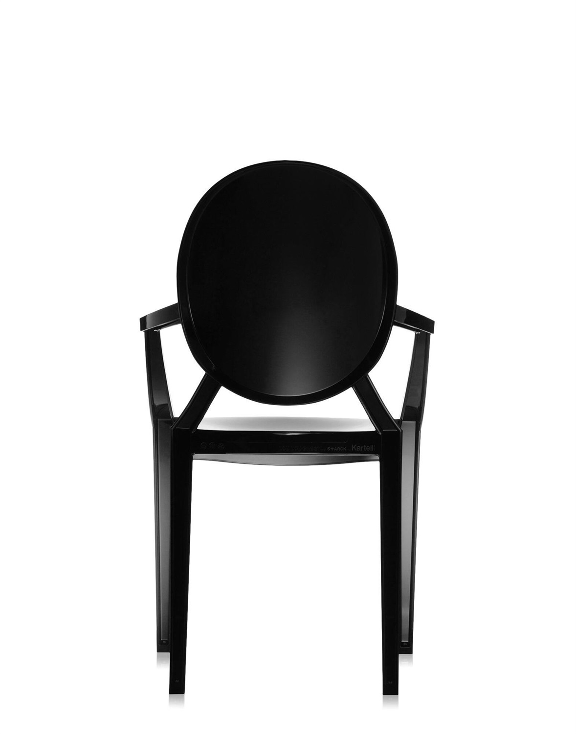 Kartell Poltrona impilabile Louis Ghost - Nero - Policarbonato - Design Philippe Starck