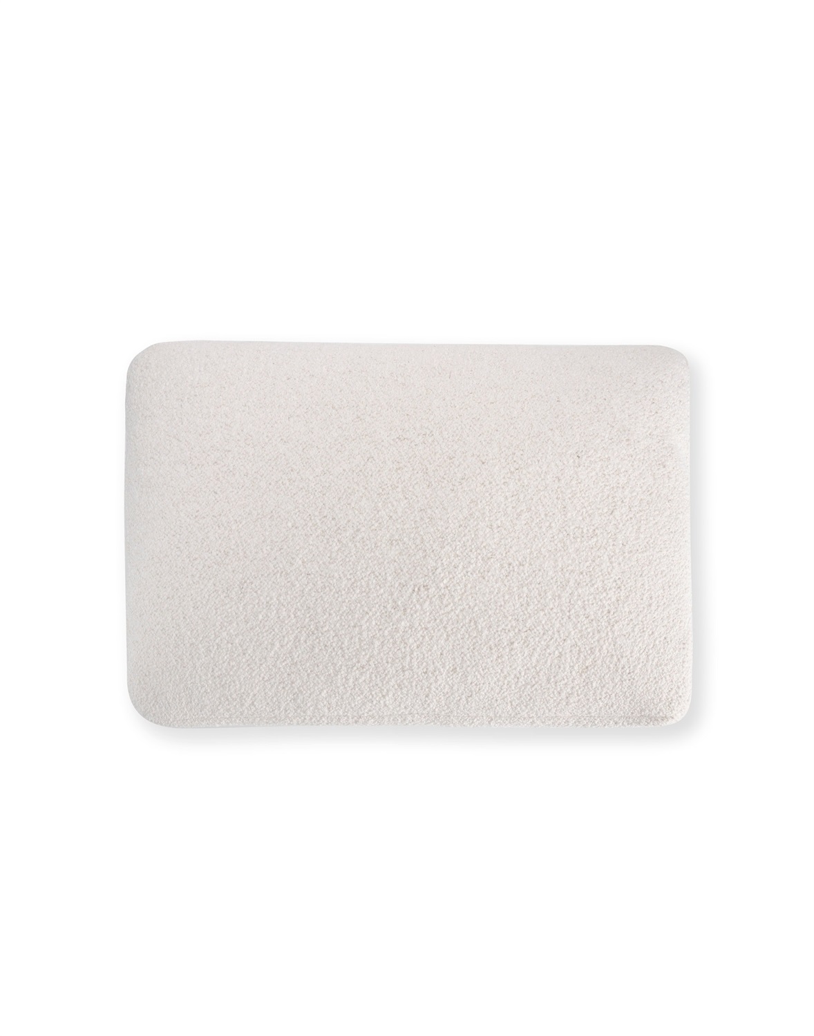 KARTELL Cuscino Lunam in Bouclé Bianco - 50x35xh10 cm, Piuma d'oca, Design di Patricia Urquiola