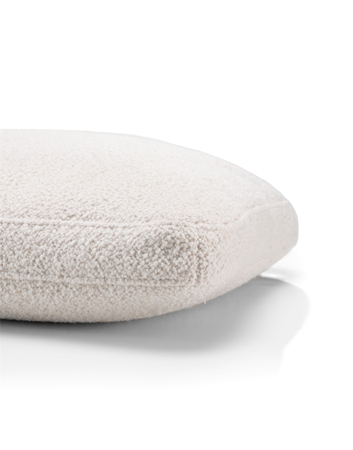 KARTELL Cuscino Lunam in Bouclé Bianco - 50x35xh10 cm, Piuma d'oca, Design di Patricia Urquiola