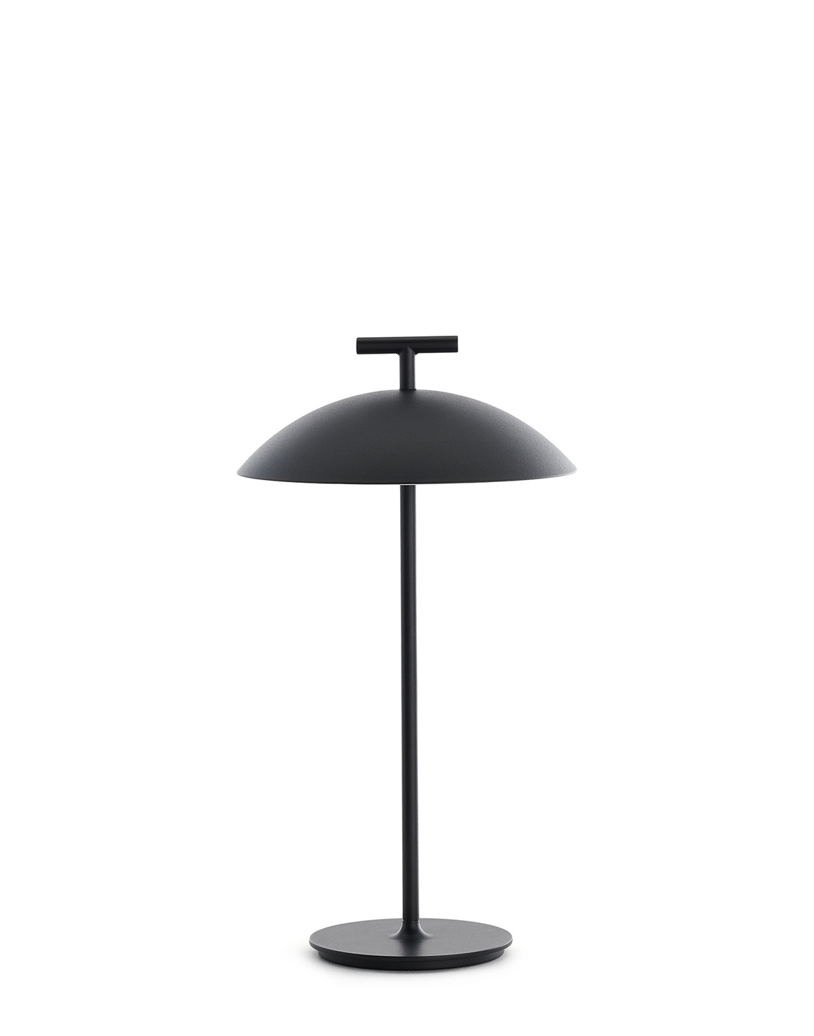 Kartell Mini Geen-A Lampada da Tavolo Ricaricabile Senza Fili Nero - Metallo, Ø 20 x H 36,2 cm, LED 1,5W, IP54