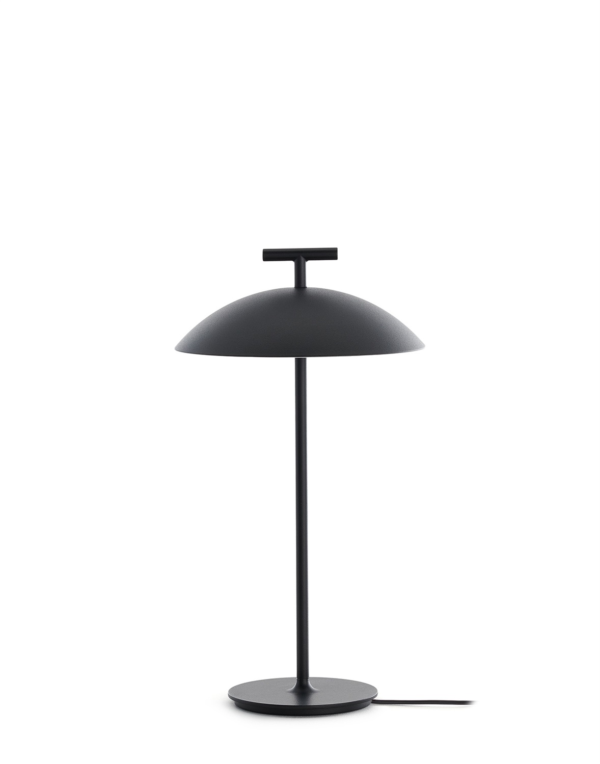 Kartell Mini Geen-A Lampada da Tavolo Nero - Design Ferruccio Laviani, Ø 20 cm, H 36.5 cm, LED Integrato