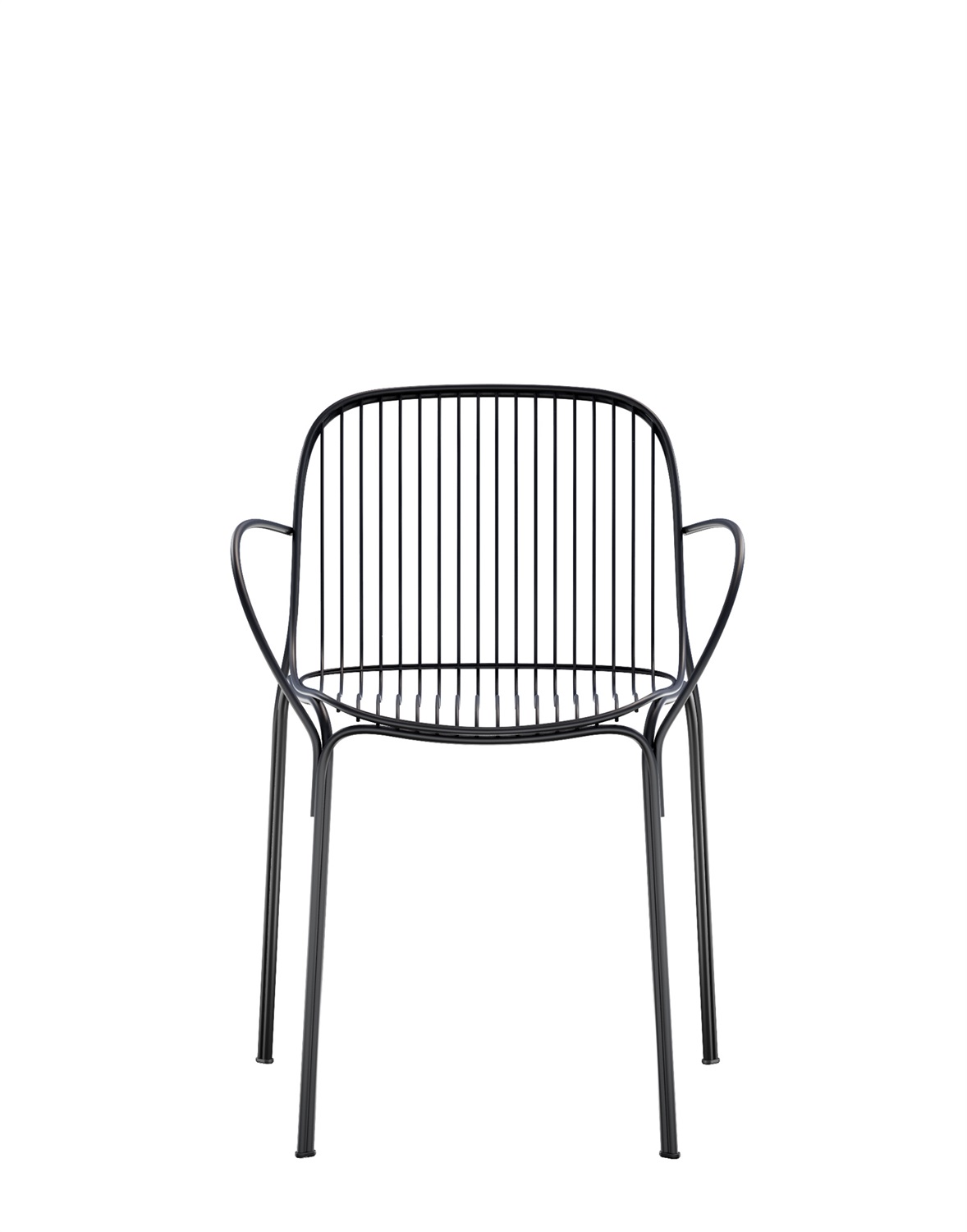 Kartell Poltrona HiRay in Metallo Nero - Design di Ludovica & Roberto Palomba per Esterni