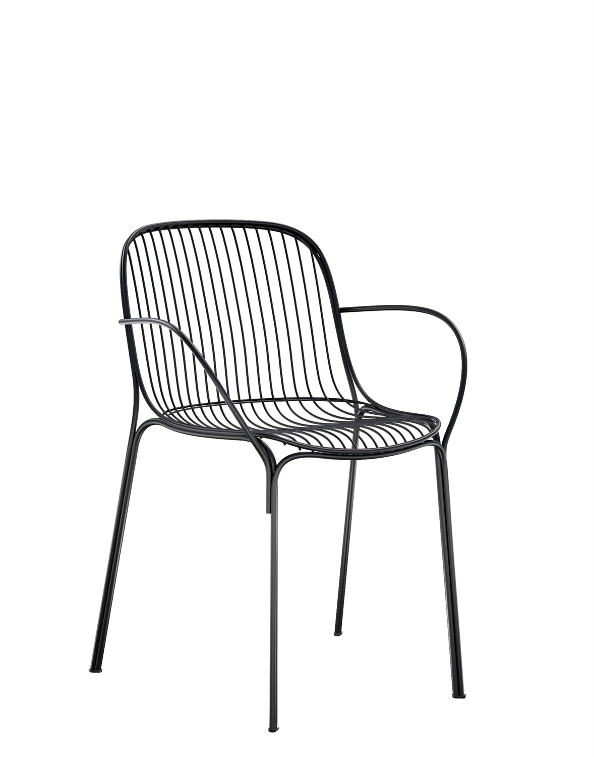 Kartell Poltrona HiRay in Metallo Nero - Design di Ludovica & Roberto Palomba per Esterni