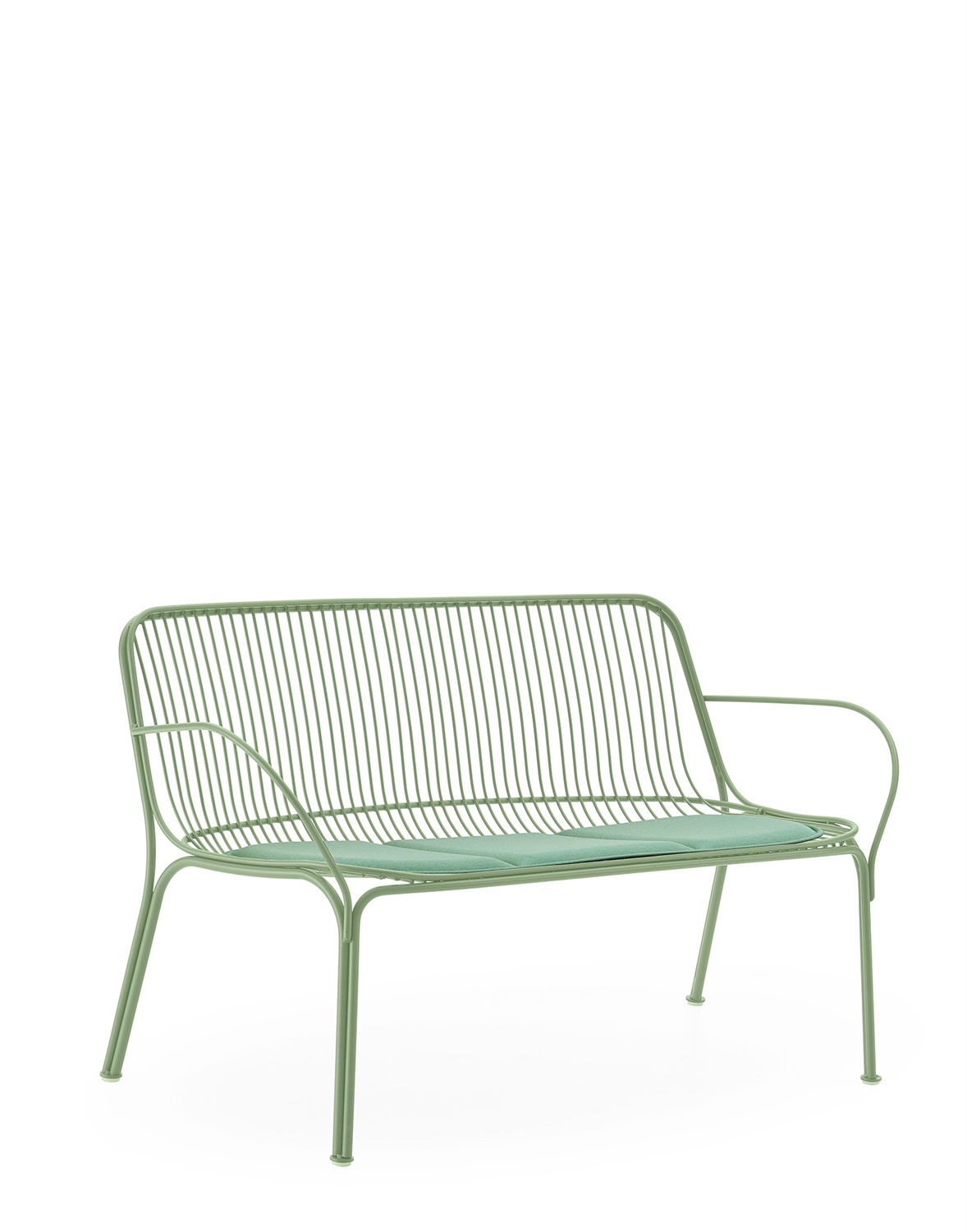Kartell HiRay - Cuscino Verde in Tessuto Riciclato per Esterni - Design di Ludovica & Roberto Palomba