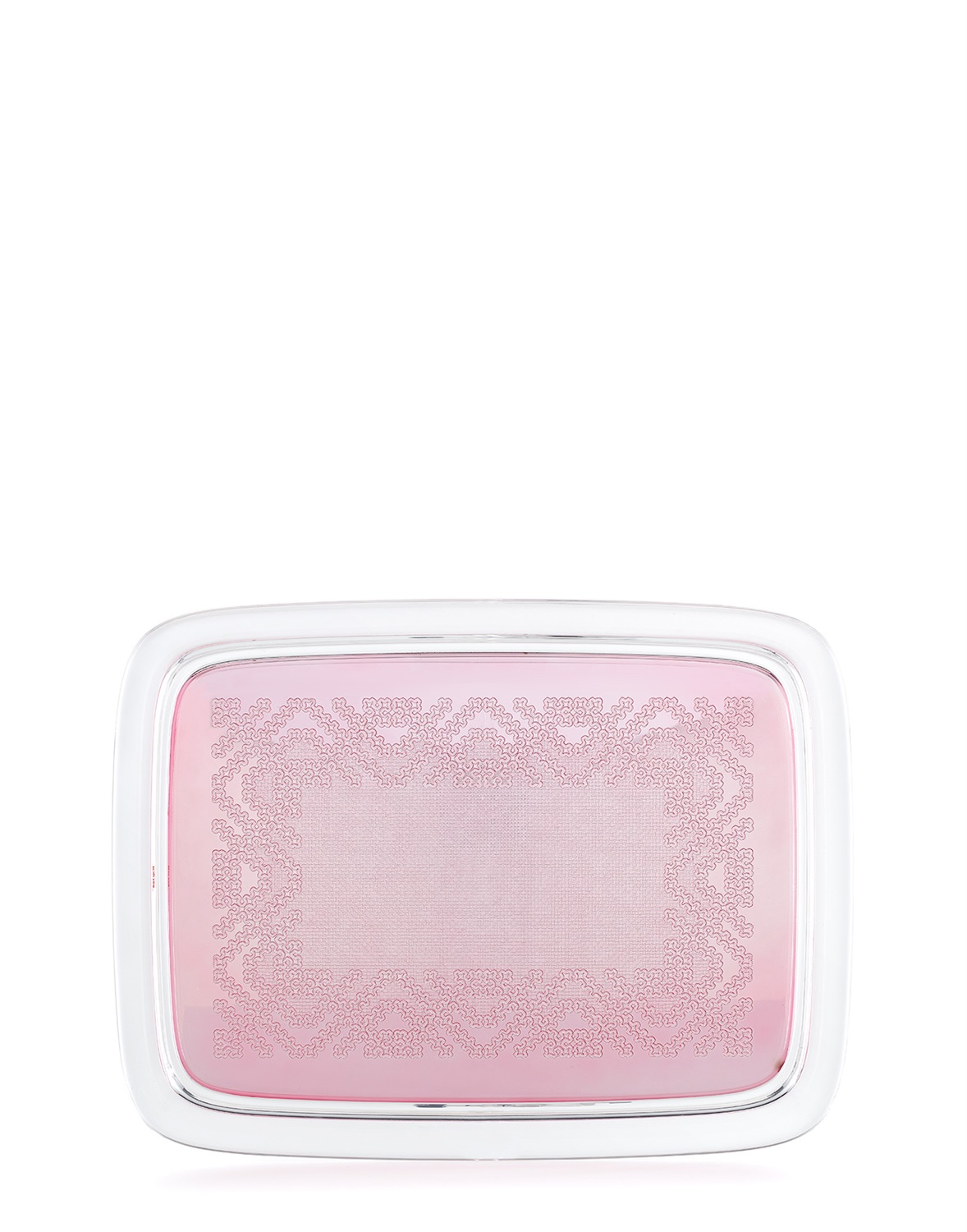 KARTELL Vassoio Teatime di Philippe Starck - Design Rosa con Ricami Eleganti