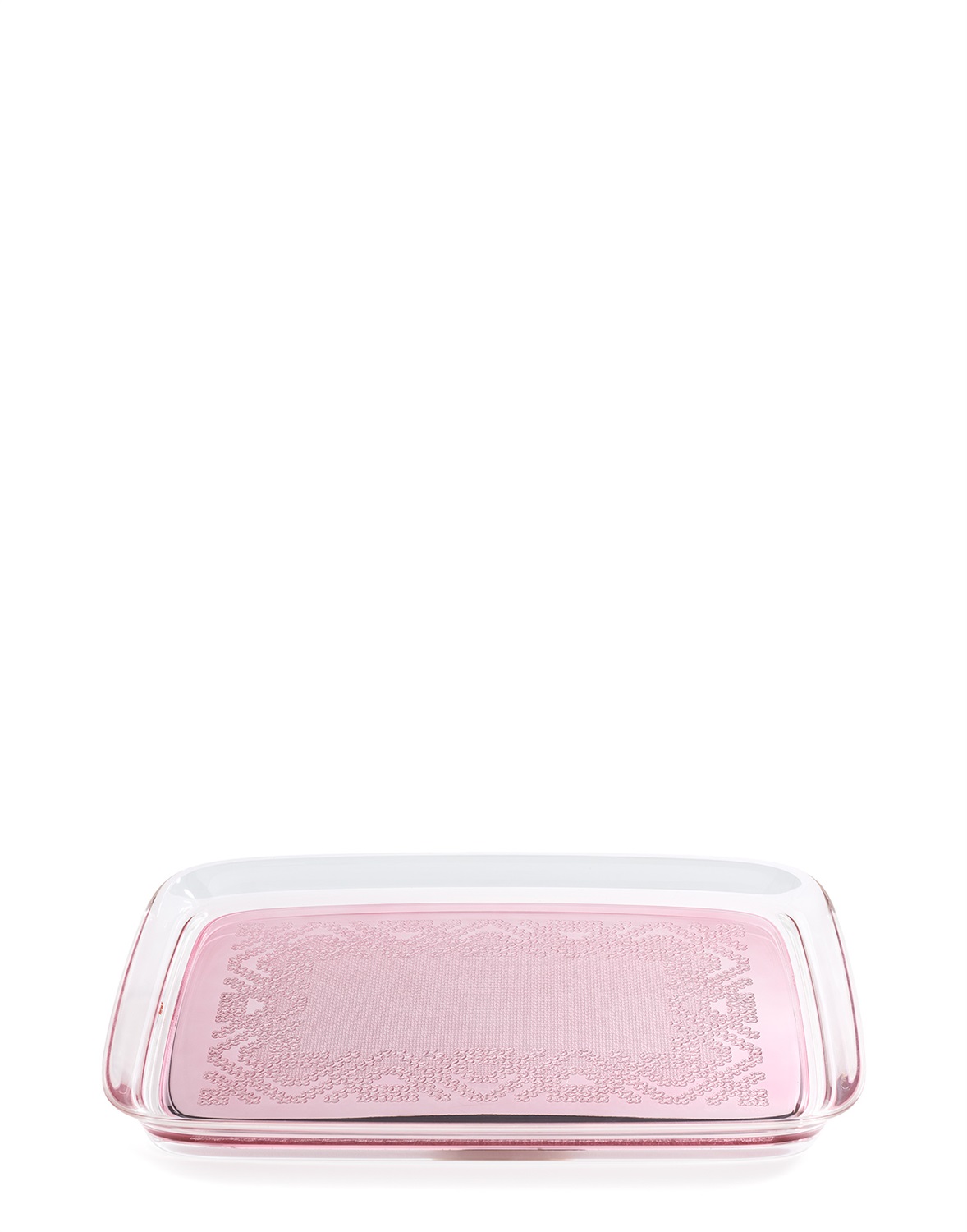 KARTELL Vassoio Teatime di Philippe Starck - Design Rosa con Ricami Eleganti