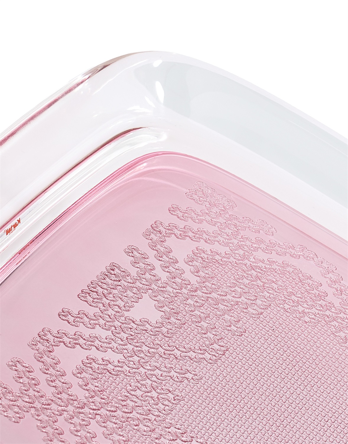 KARTELL Vassoio Teatime di Philippe Starck - Design Rosa con Ricami Eleganti