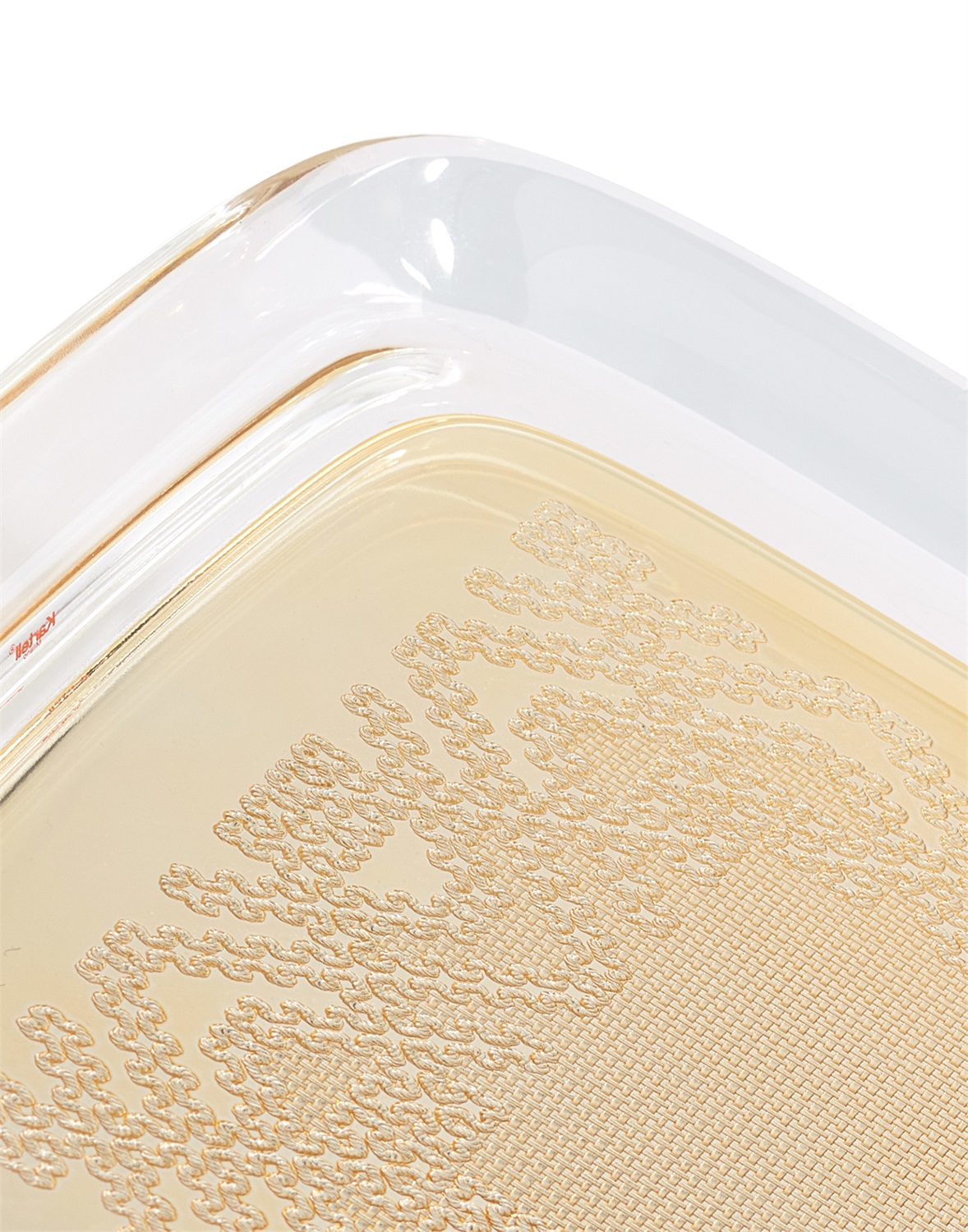 Kartell Vassoio Teatime Oro - Design Philippe Starck con Dettagli Ricamati